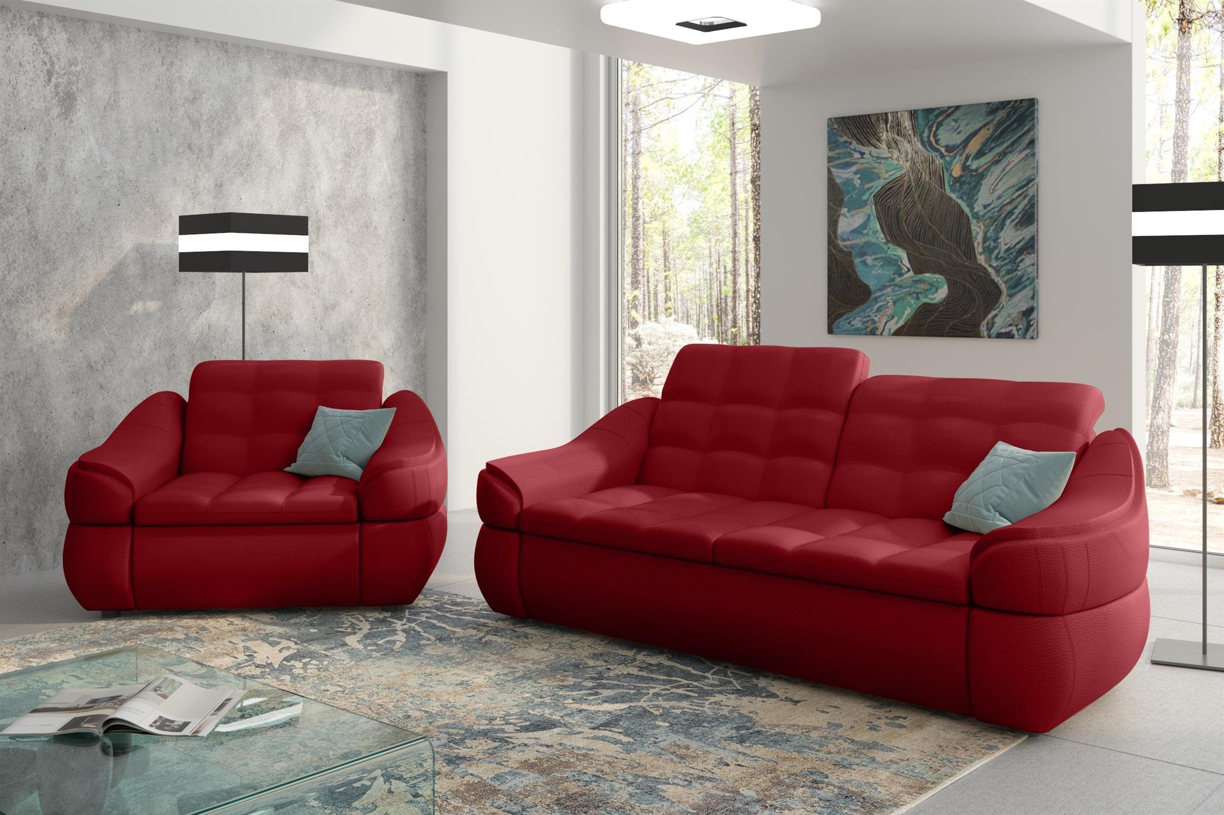 Alisa, 2-Sitzer aus Stylefy Europa made (Set Modern Polstergarnitur in (2-tlg), Sofa und Sessel, bestehend Design,