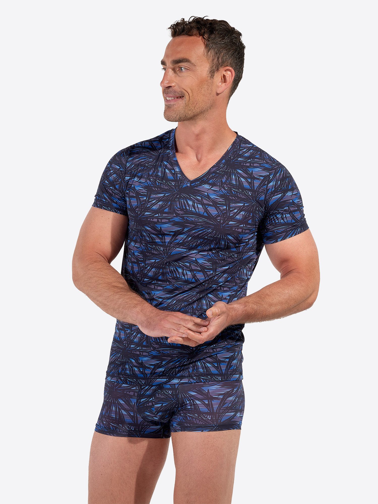 Hom V-Shirt T-Shirt V-Neck Star Island V‑Ausschnitt Shirt, V‑Neck Shirt, Shirt mit V-Ausschnitt