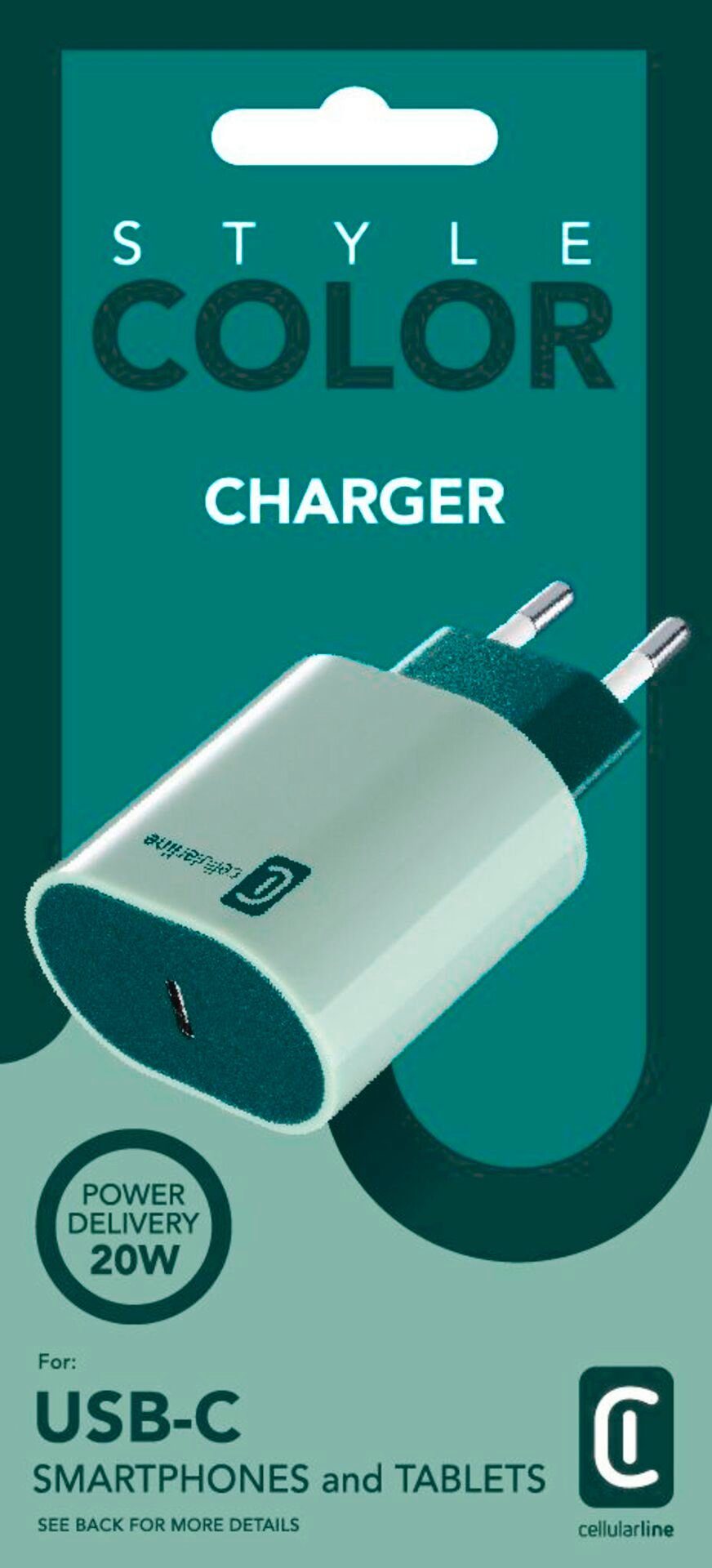 Cellularline USB-C CHARGER PD 20W USB-Ladegerät
