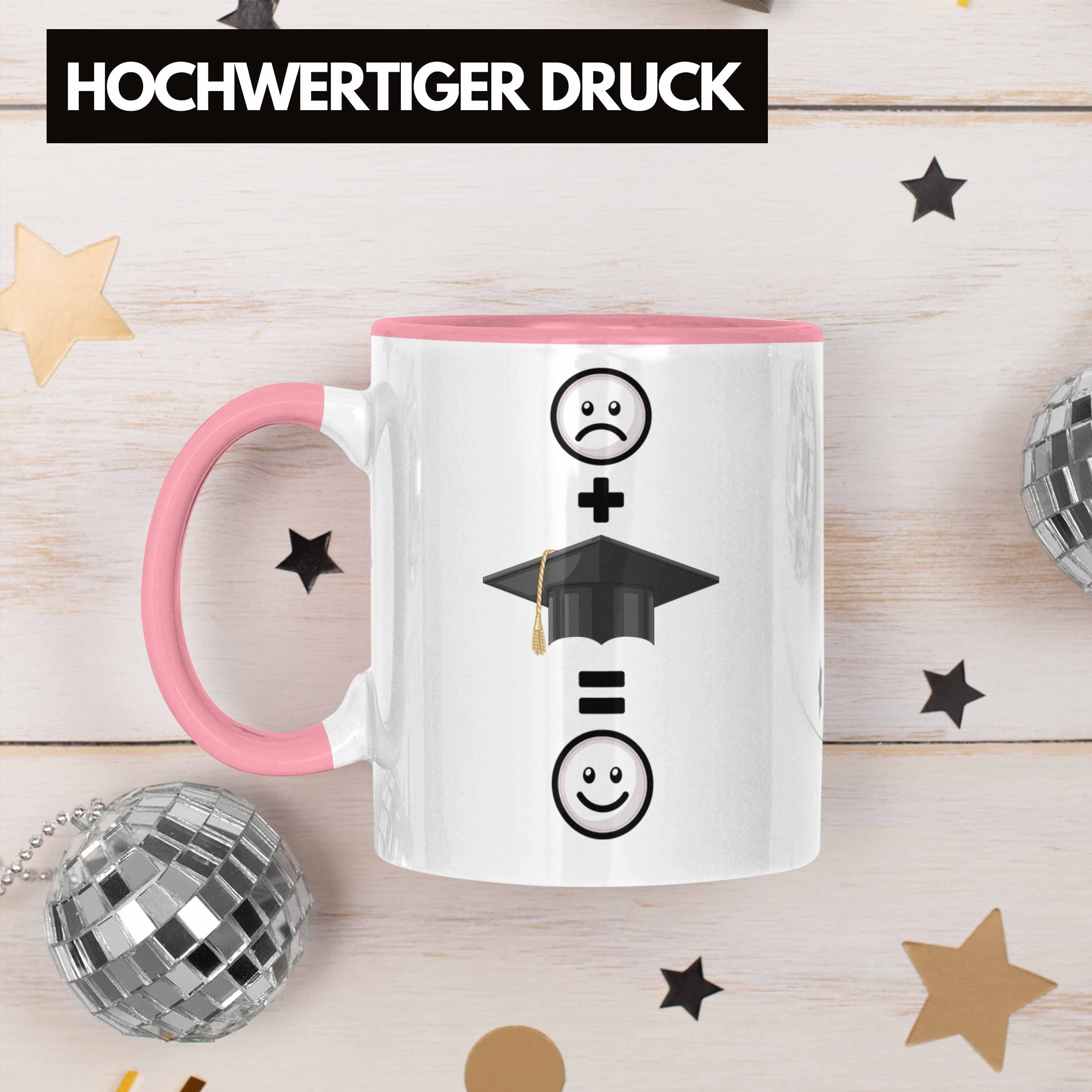 Trendation Tasse Tasse Abitur Geschenk Rosa Bestandene Abschluss Bacherlor Maste für Prüfung