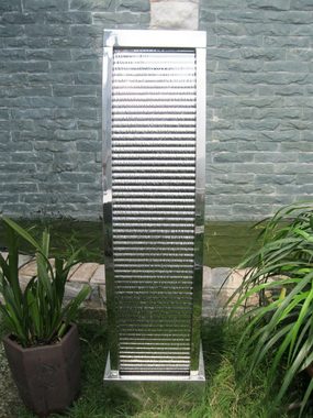 Köhko Zimmerbrunnen aus Edelstahl Höhe ca. 110 CM Wasserspiel Gartenbrunnen mit LED