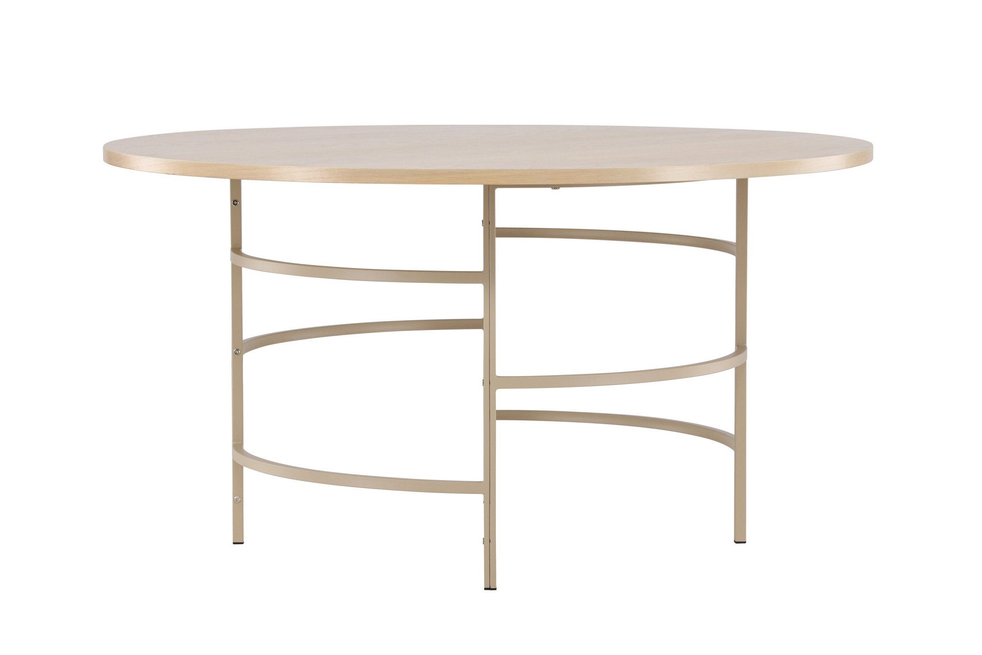 Venture Home Esstisch Copenhagen, runder Esstisch Ø 140 cm in skandinavischer Eleganz, Esszimmertisch, MDF, Metallbeine, rund, geräumig, kontrastreich