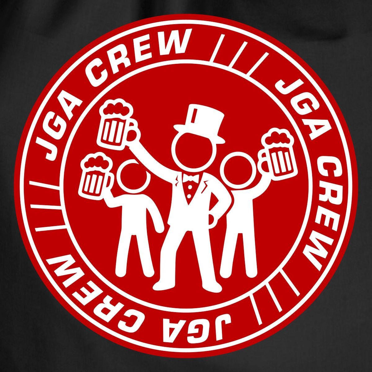 Spreadshirt Turnbeutel JGA Männer, JGA Crew Turnbeutel (1-tlg)