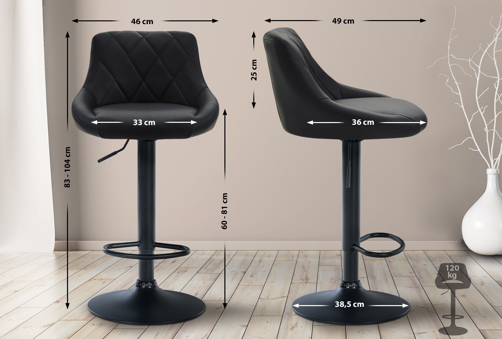 CLP Barhocker Lazio Kunstleder, höhenverstellbar und günstig online kaufen