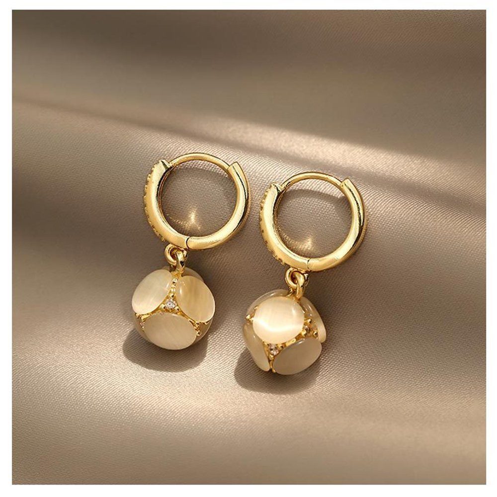 Ohrringe Kristalle gold Kupfer Ohrringe trendy überzogene exquisite Ohrhänger IBETTER Paar
