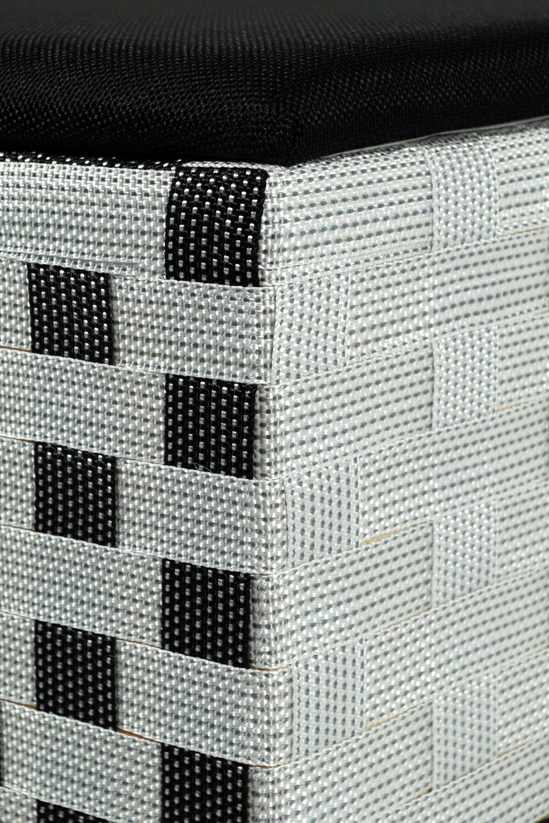 schwarz-weiß - Kobolo Nylon 44x32x52cm - Wäschebehälter - Wäschekorb