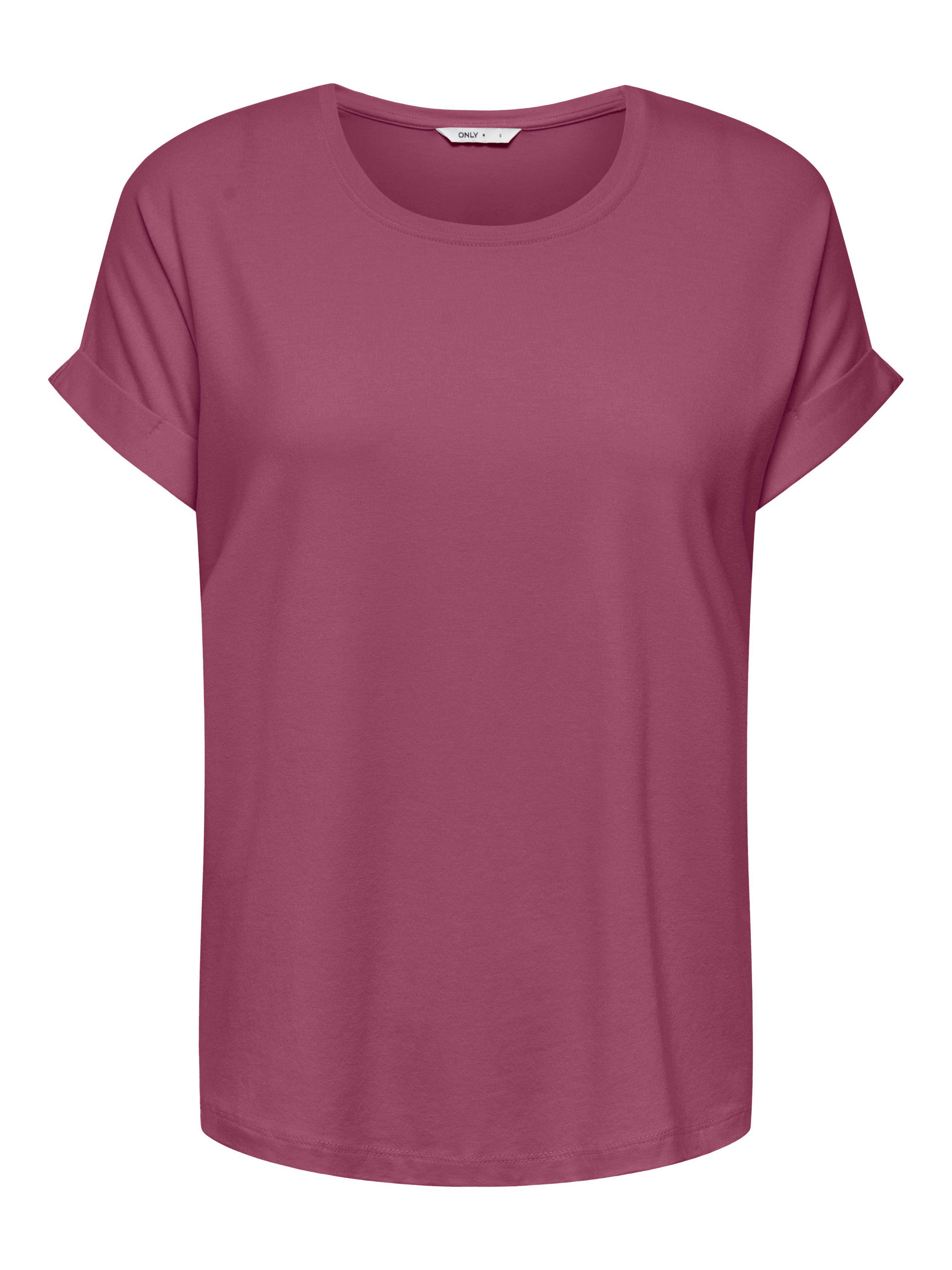 ONLY T-Shirt ONLMOSTER – T-Shirt mit melierter Optik und elastischem Material meliert, casual, lässig geschnitten, Viskosemischung, Rundhals