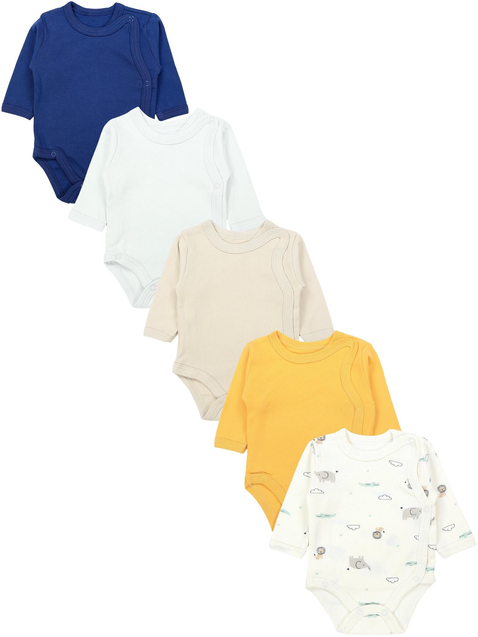 TupTam Wickelbody TupTam Baby Unisex Langarm Wickelbody Print / Uni 5er Pack