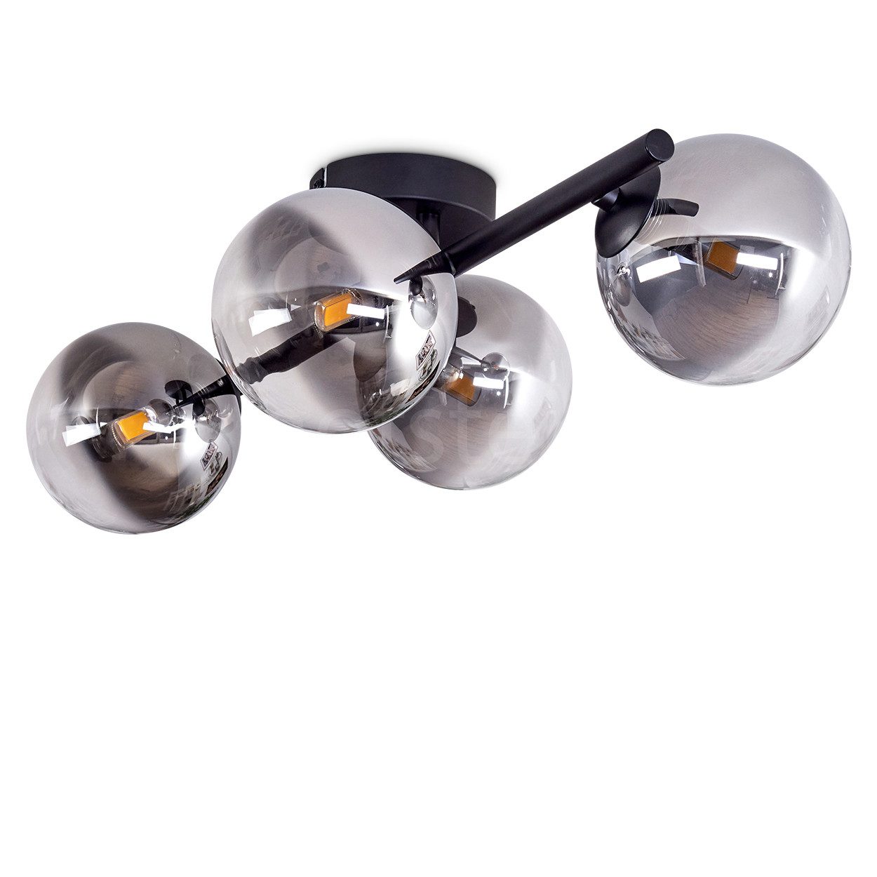 hofstein Deckenleuchte Deckenlampe aus Metall/Glas in günstig online kaufen