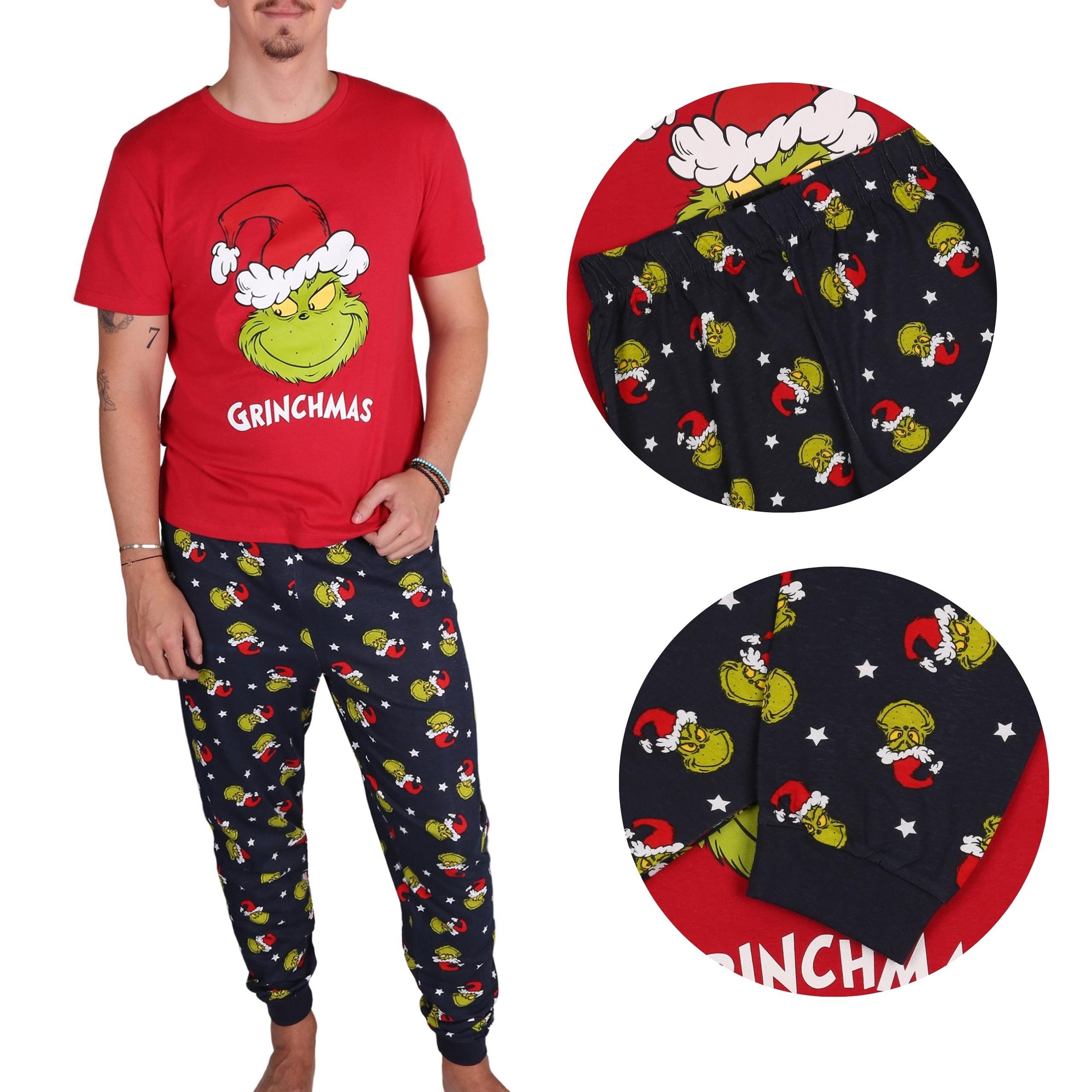 Sarcia.eu Schlafanzug Der Grinch Weihnachtspyjama für Männer, Pyjama mit la günstig online kaufen