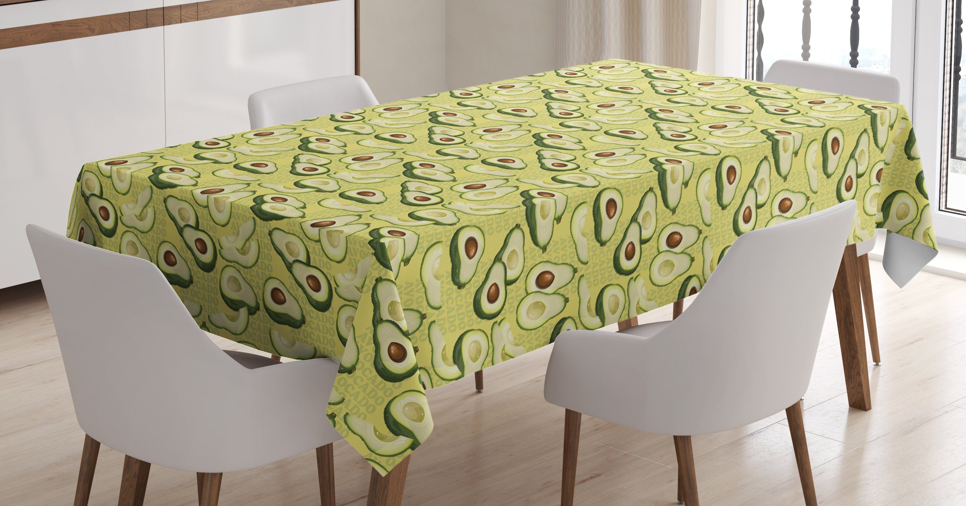 Abakuhaus Reife geeignet Außen Tischdecke den Farben, Slices Für Avocado Farbfest Klare Bereich Waschbar Avocado