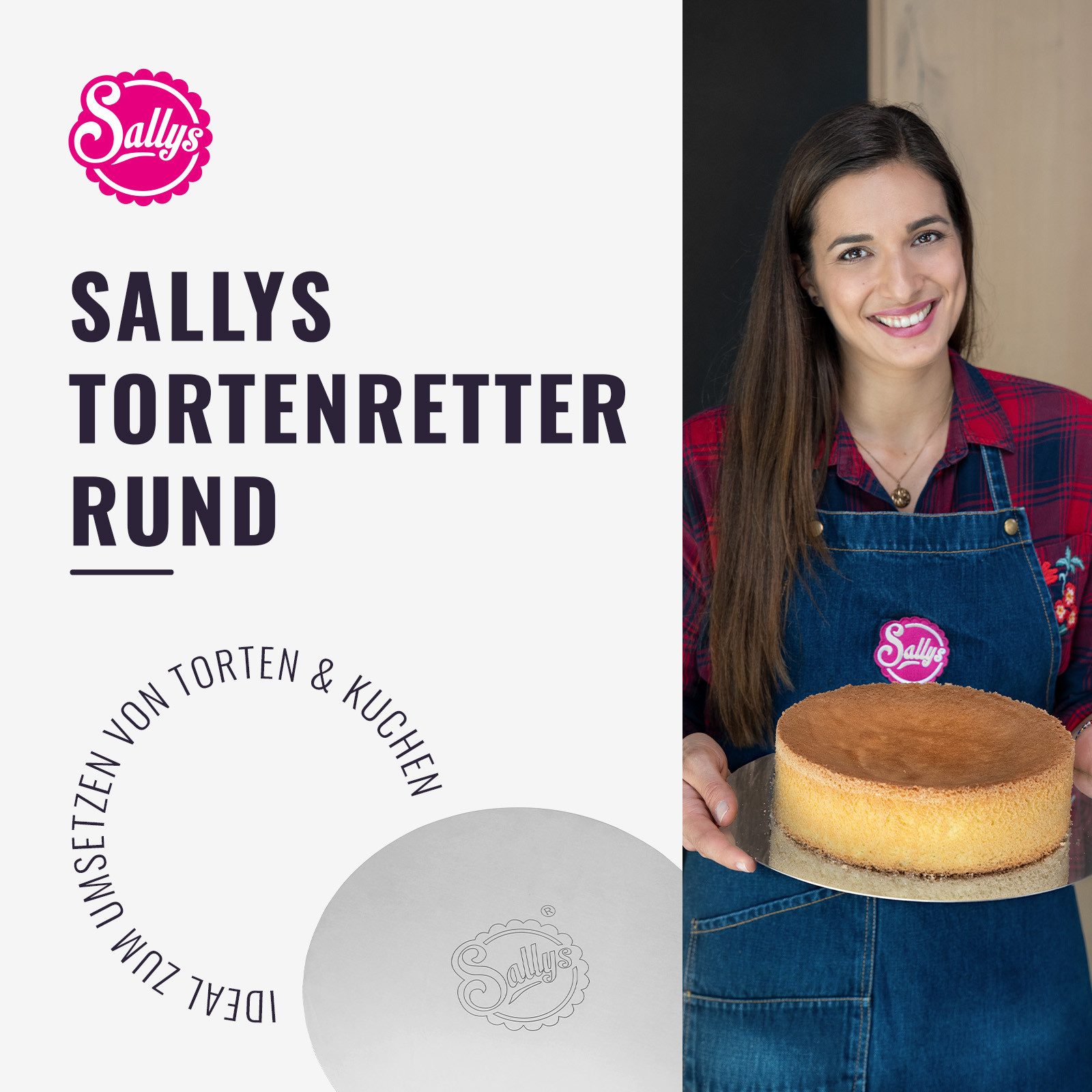 Sallys Tortenbodenheber Duo-Tortenretter: Rund & Eckig für Perfekte Tortenkreationen, Langlebig