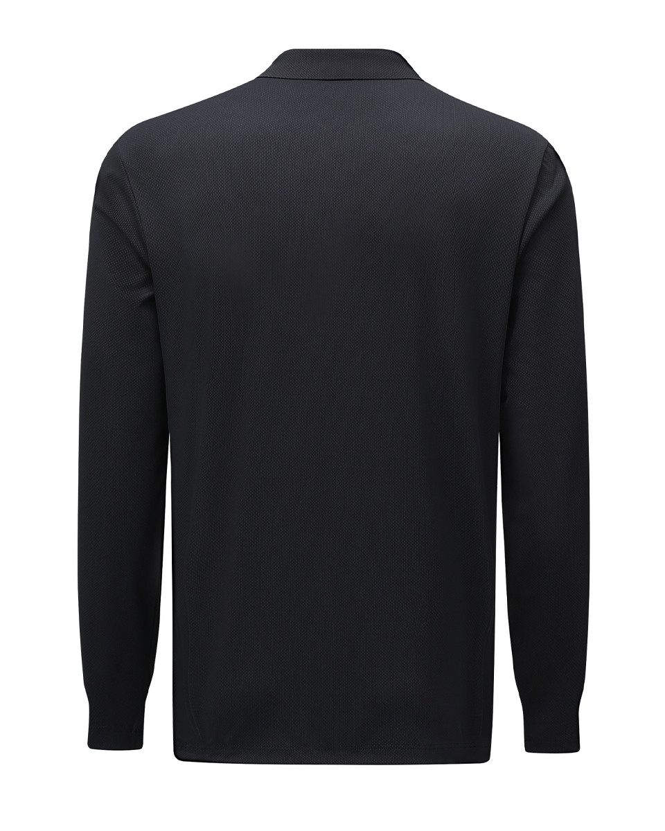 Allthemen Langarm-Poloshirt Langarm-Poloshirt mit Polokragen Herren Business-Stil