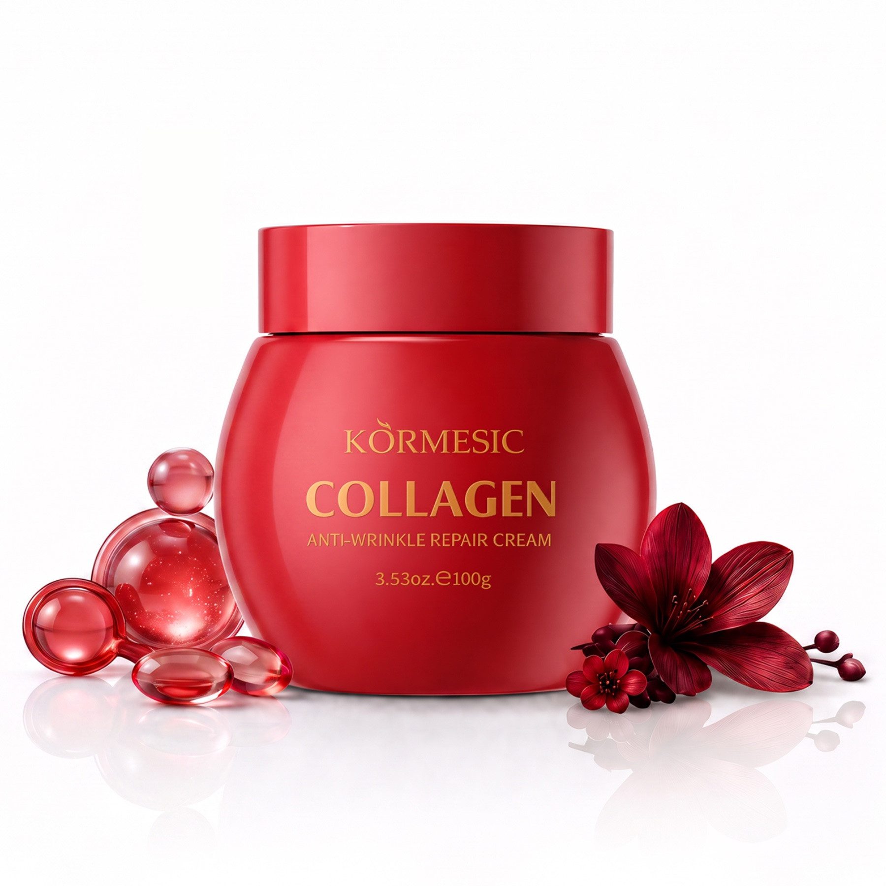 KORMESIC Tagescreme Kollagen Anti-Aging Gesichtscreme Anti-Falten Straffung 100g, 1-tlg., Falten,Müdigkeit, Flüssigkeitszufuhr, Frühzeitige Alterungsanzeichen