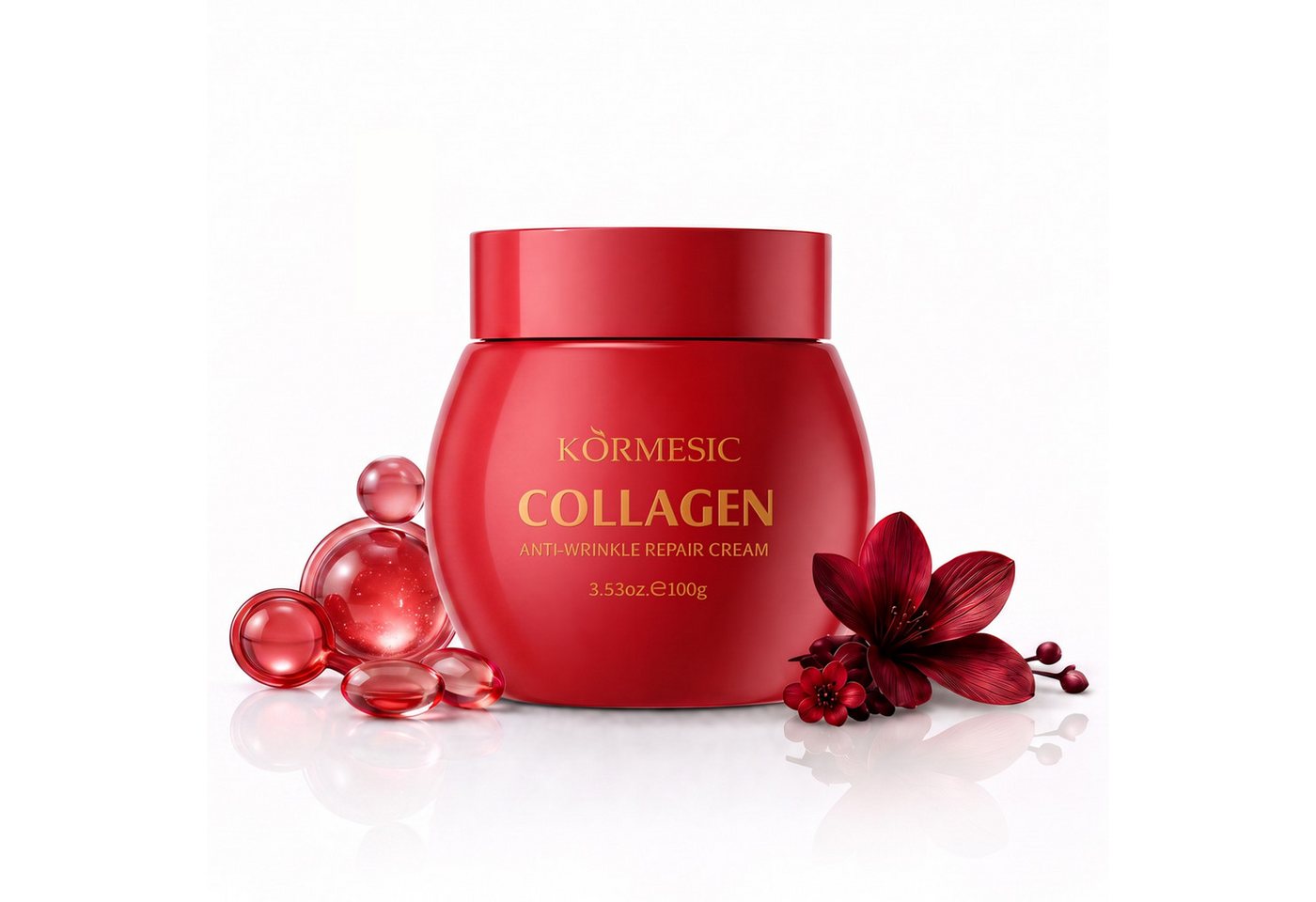 KORMESIC Tagescreme Kollagen Anti-Aging Gesichtscreme Anti-Falten Straffung 100g, 1-tlg., Falten,Müdigkeit, Flüssigkeitszufuhr, Frühzeitige Alterungsanzeichen