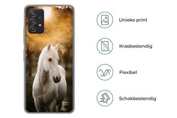 MuchoWow Handyhülle Pferd - Sonne - Herbst - Tiere - Natur, Phone Case, Handyhülle Samsung Galaxy A53, Silikon, Schutzhülle