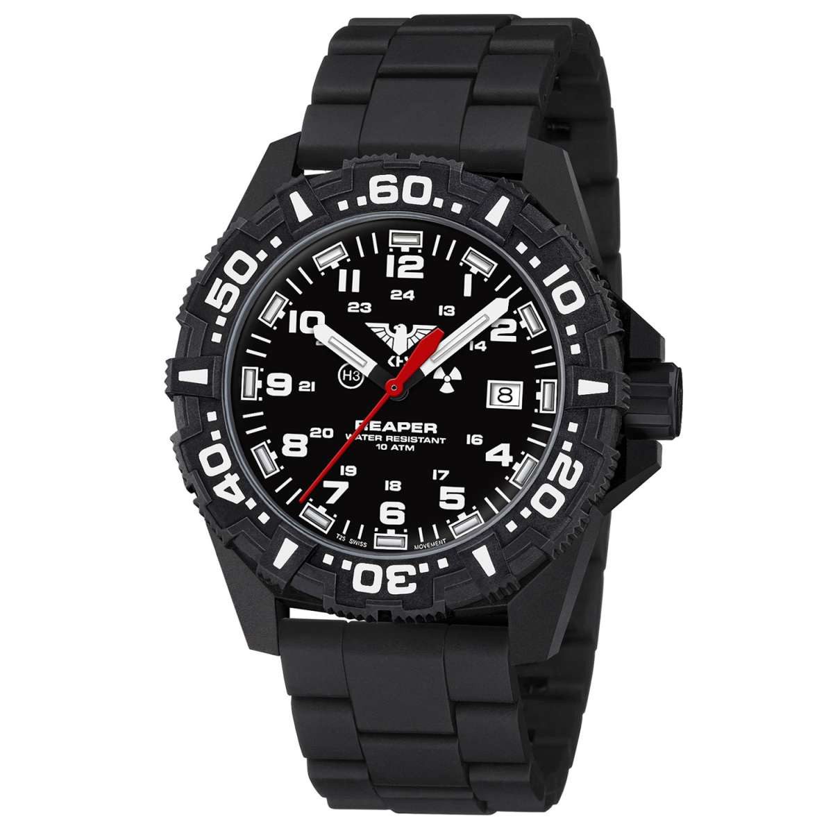 KHS Schweizer Uhr RE2F.NCB, Herrenuhr Reaper MKII mit NEOCARB-Band