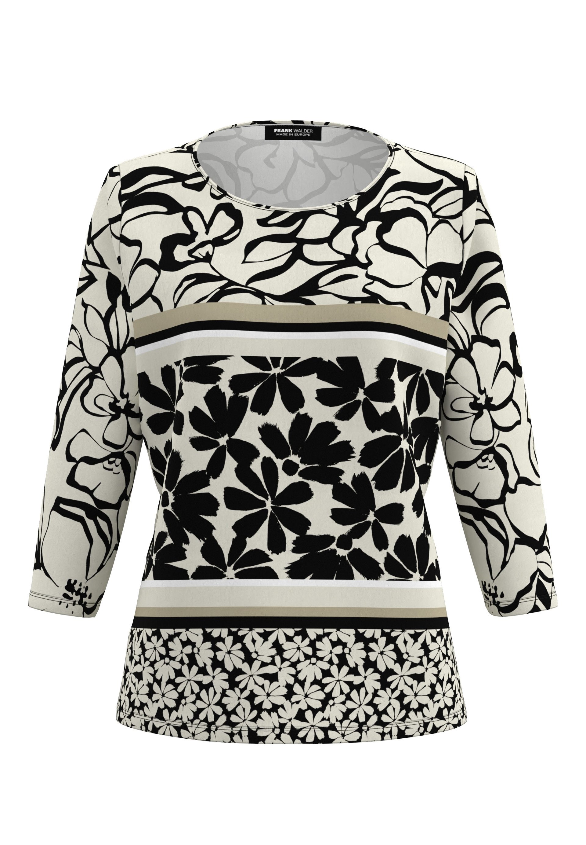 FRANK WALDER 3/4-Arm-Shirt mit Panneauxprint günstig online kaufen