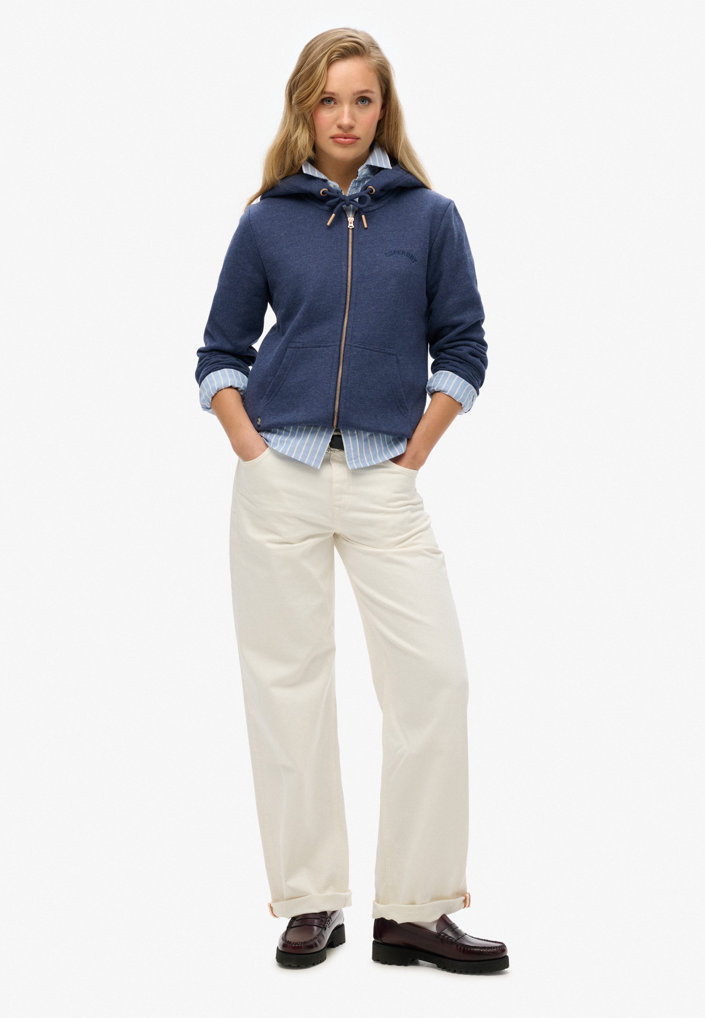 Superdry Kapuzensweatjacke ESSENTIAL LOGO ZIPHOOD HB