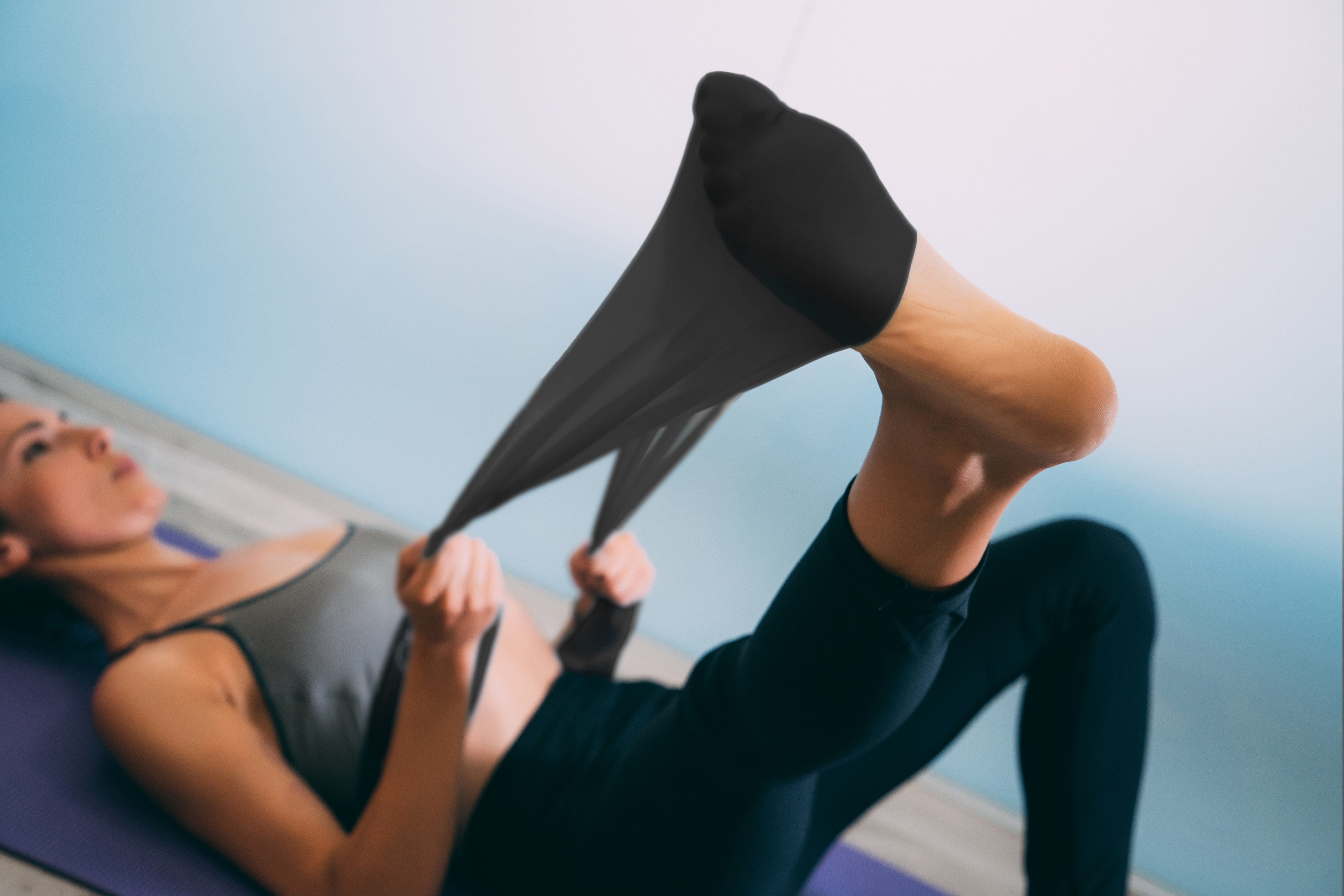 2meter Ideal Fitnessband Physiotherapie Beinspreizer - Muskelaufbau Schwarz ActiveVikings für