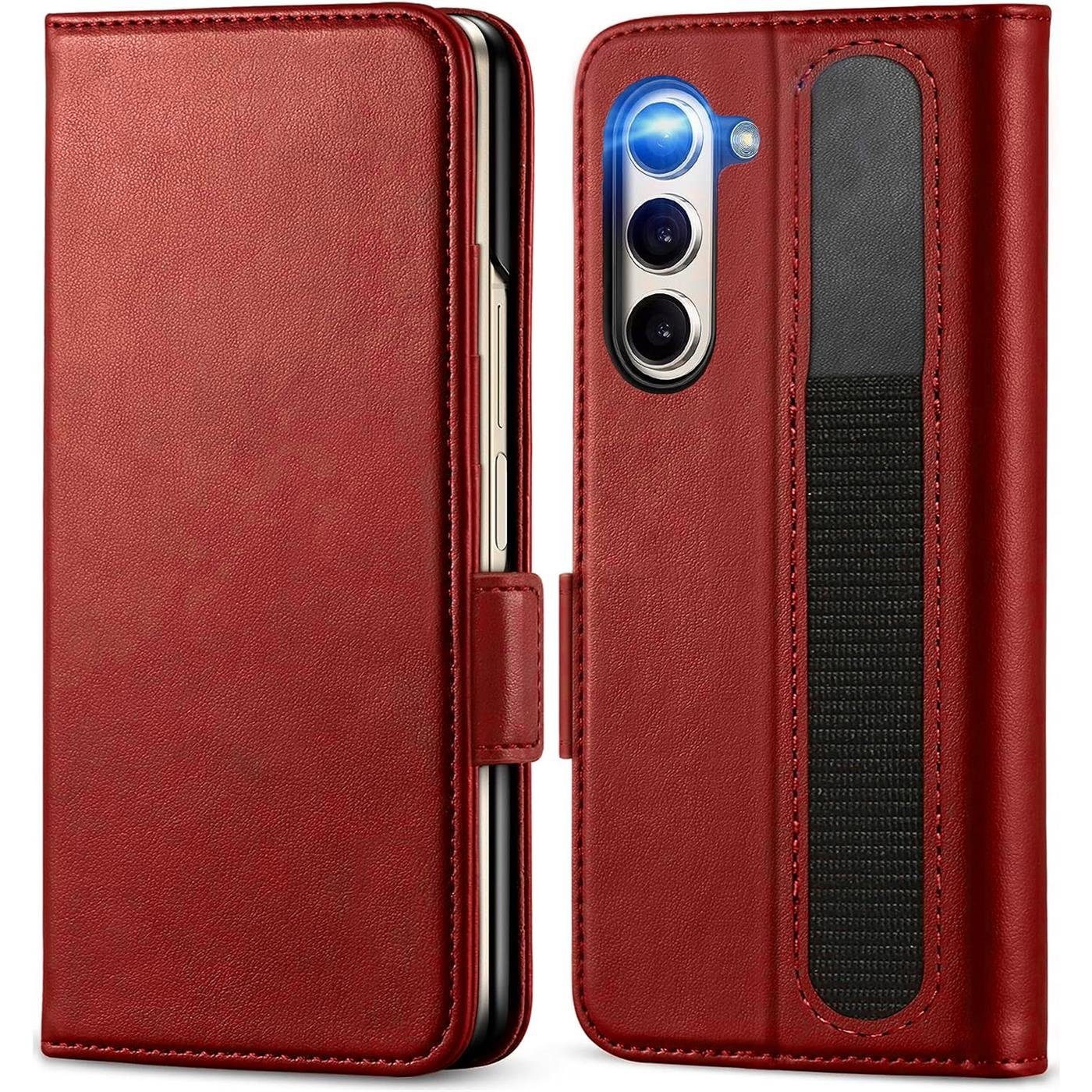 CoolGadget Handyhülle Wallet Klapptasche Cover Case für Samsung Galaxy Z FOLD 5 7,6 Zoll, Handy Tasche mit RFID Schutz Kartenfach Book Schutzhülle