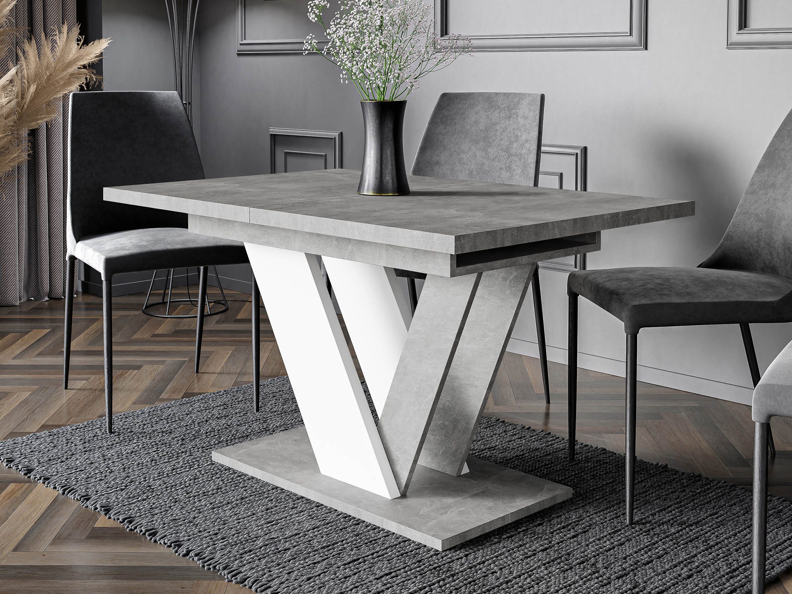 MIRJAN24 Esstisch Dubai (Ausziehbar - 1x Einlegeplatte), 120-160x80x76 cm, günstig online kaufen