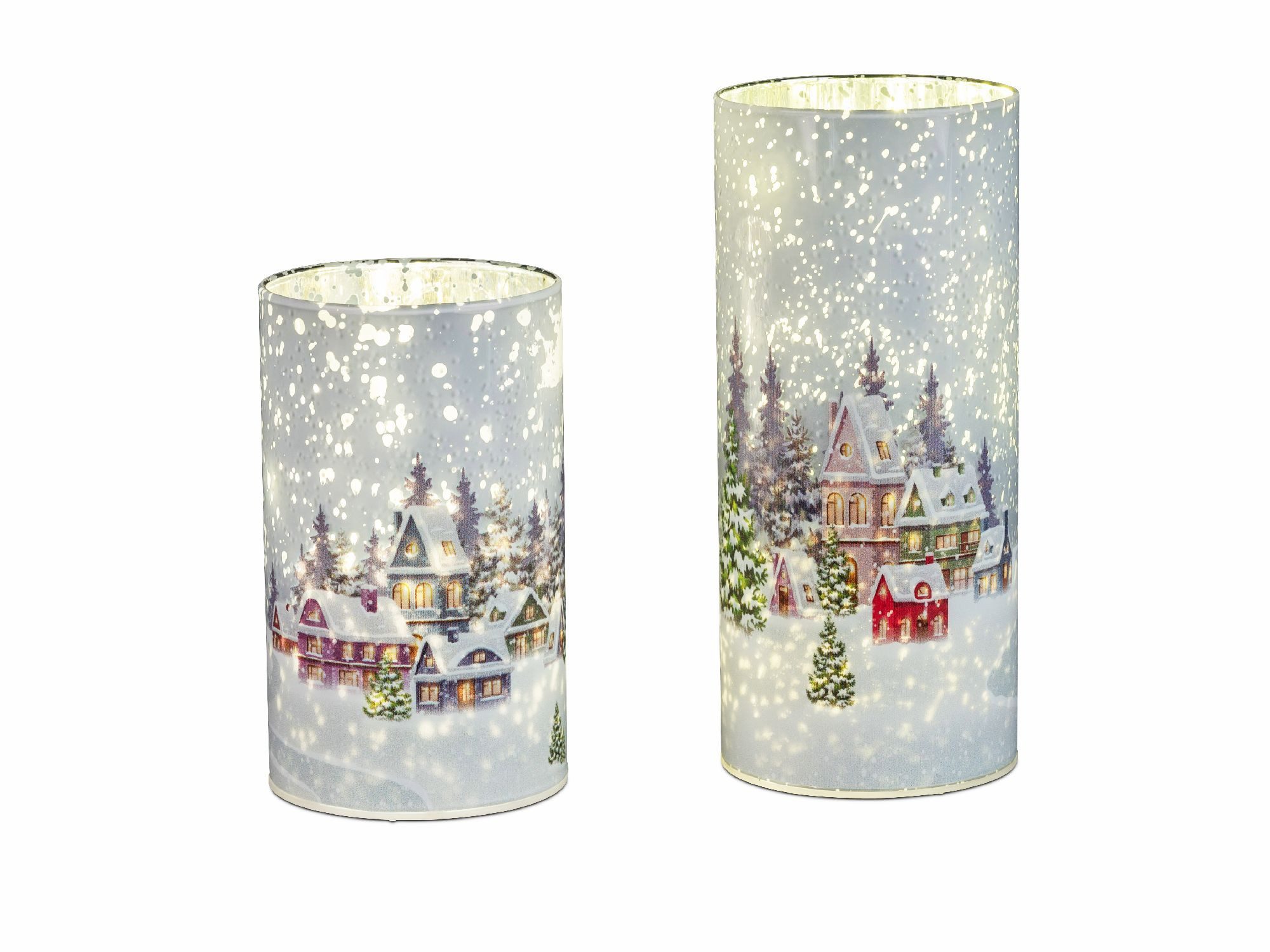 formano Nachttischlampe Winterdorf, mit Timerfunktion, Weiß, günstig online kaufen