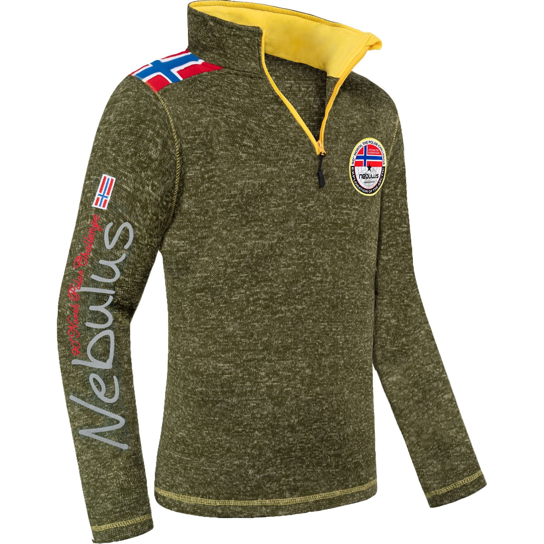 Pullover & Shorts FLAGSTER, P5952 - Herren, grün meliert, XXL
