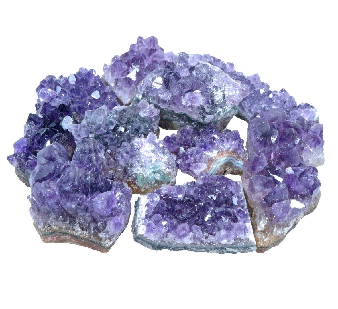 Lebensquelle Plus Edelstein Amethyst Kristalle Drusenstücke, (10-St)