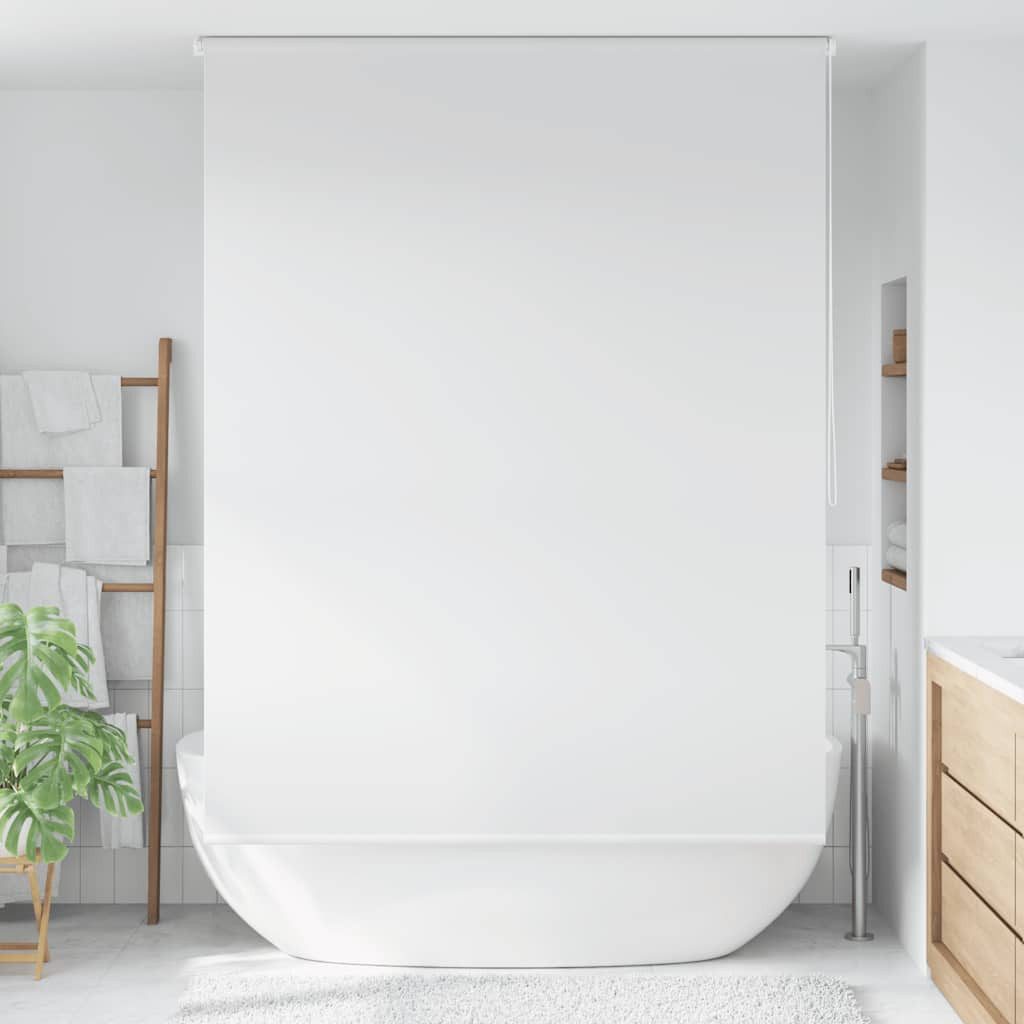 vidaXL Duschvorhang Duschrollo 160 x 240 cm Weiß Breite 160 cm, Duschrollo 160x240cm Weiß Duschvorhang Dusche Rollo Badewannenvorhang – Bild 2 von 5