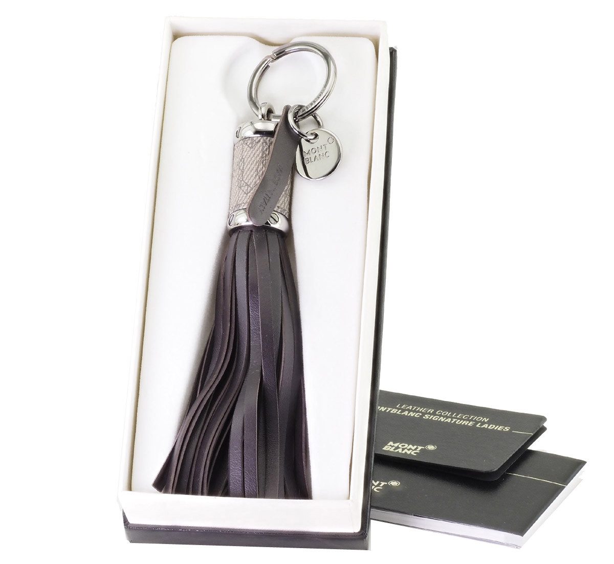 MONTBLANC Schlüsselanhänger Signature Ladies MB107693 Key Fob Stone Schlüsselanhänger, mit Montblanc Emblem und Prägung