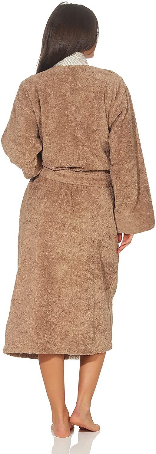 CLASS HOME COLLECTION Unisex-Bademantel Class Home Collection Unisex Damen Herren Bademantel Morgenmantel Ekol, Schalkkragen