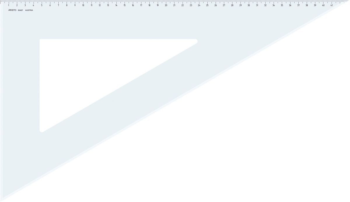 ARISTO Geodreieck Dreieck 60 Grad mit Facette Acryl 485mm transparent