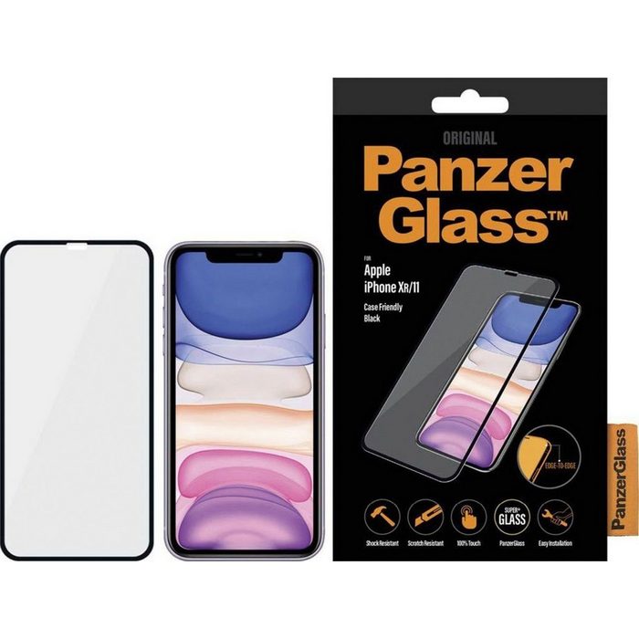 PanzerGlass Edge to Edge Apple iPhone 11 XR CaseFriendly für Apple iPhone 11 Apple iPhone XR Displayschutzglas