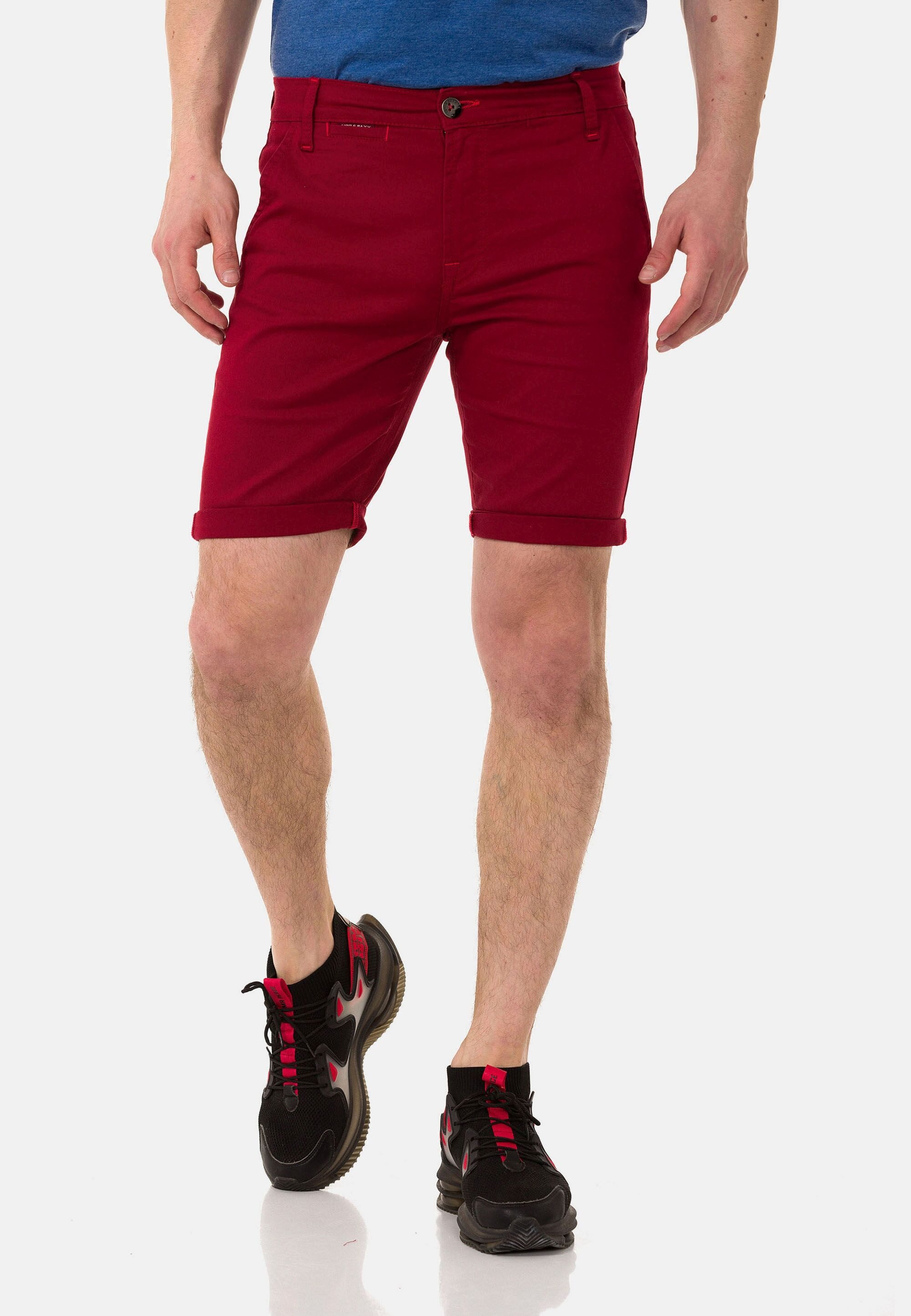Cipo & Baxx Stoffhose Shorts im unifarbenen Look