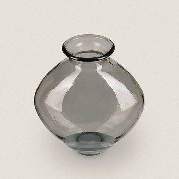 the way up Tischvase Vase "Francisca", 100 % Altglas, grau