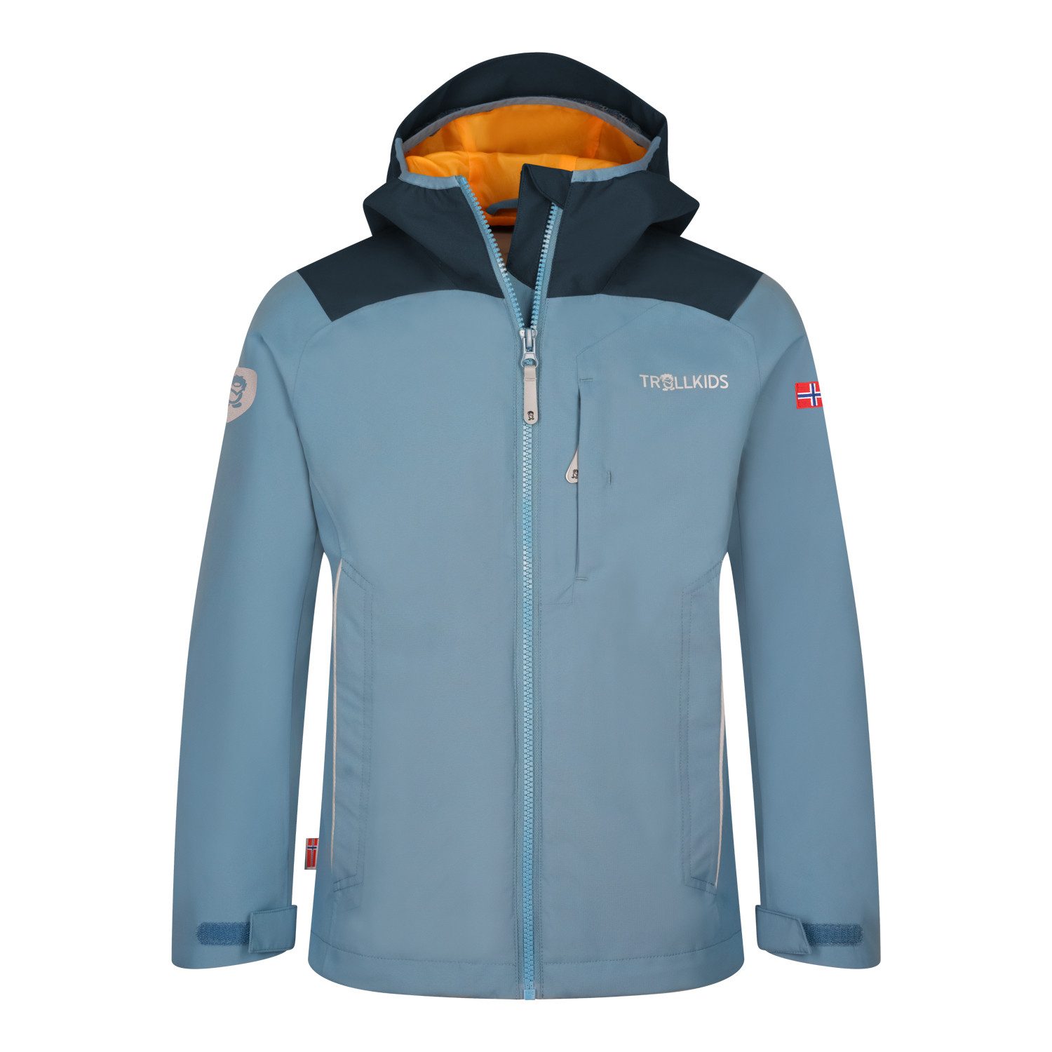 Stahlblau/Schwarz/Mango