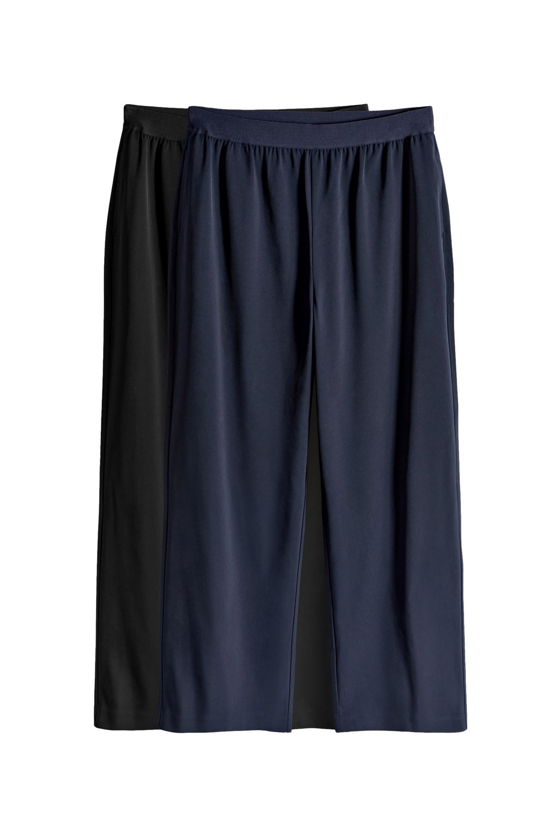 The Set Dehnbund-Hose 2 x The Set Hosen mit Elastikbund und weitem Bein (2- günstig online kaufen