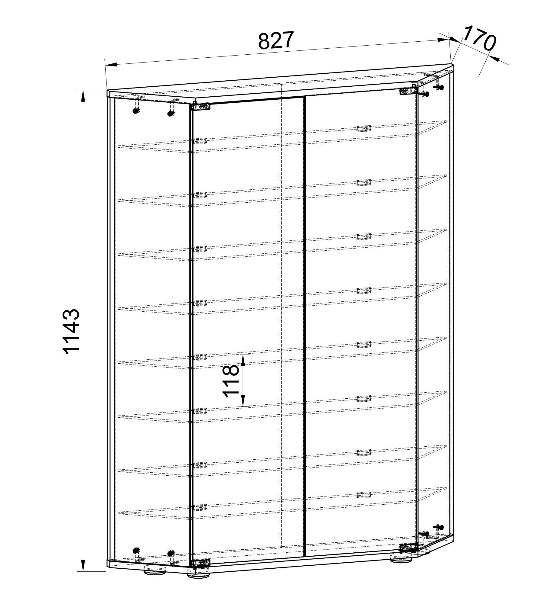 Cenila Vitrine Holz Glas VCM XL Sammelvitrine Silber Stand Standvitrine