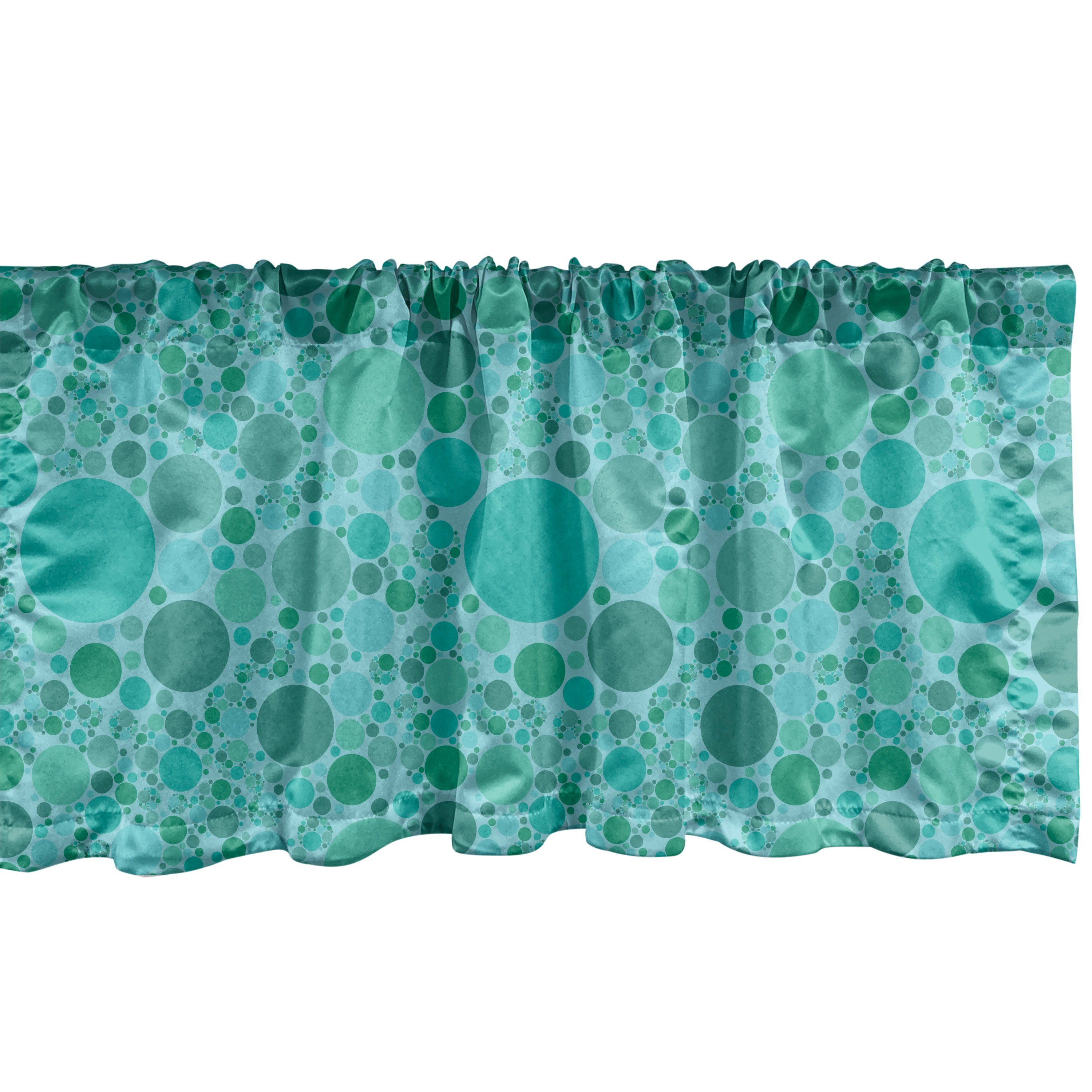 Scheibengardine Vorhang Volant für Küche Schlafzimmer Dekor mit Stangentasche, Abakuhaus, Microfaser, Abstrakt Zufällige Rund Bubbles