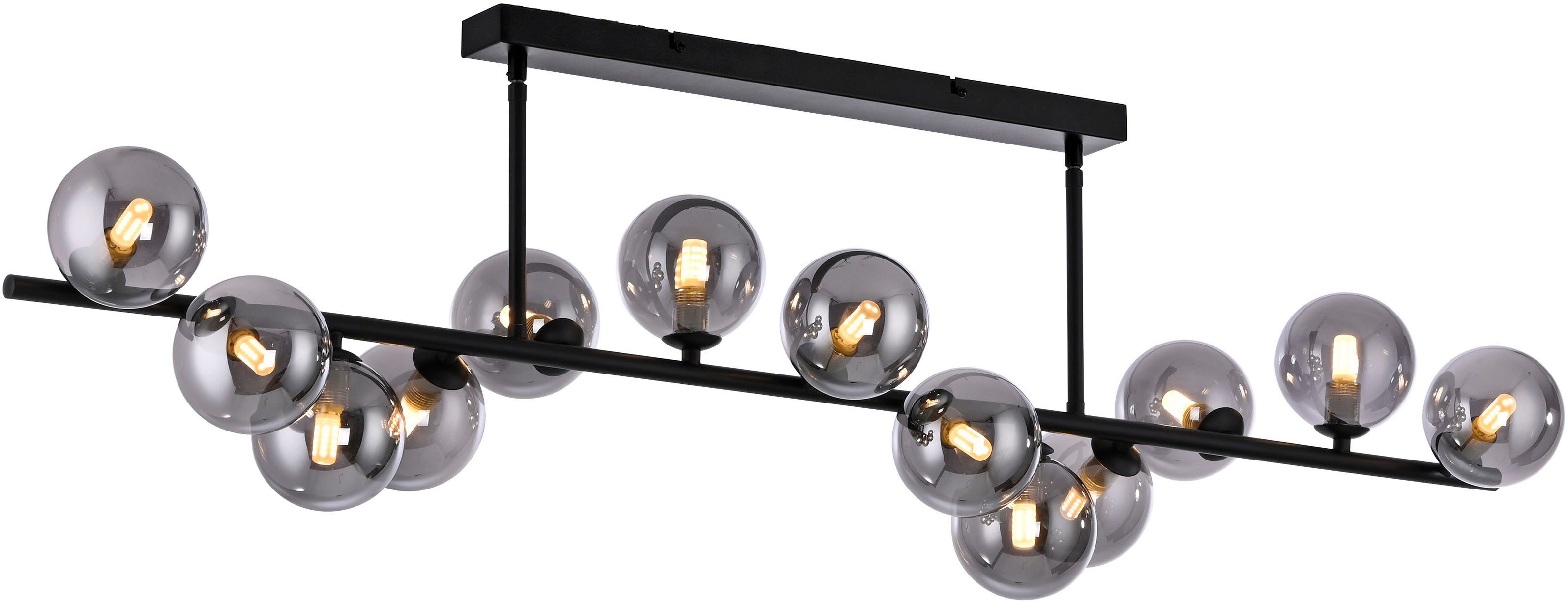 SCHÖNER WOHNEN-Kollektion LED Deckenleuchte DUBAI, LED wechselbar, Warmweiß, SCHÖNER WOHNEN Kollektion, Rauchgläser