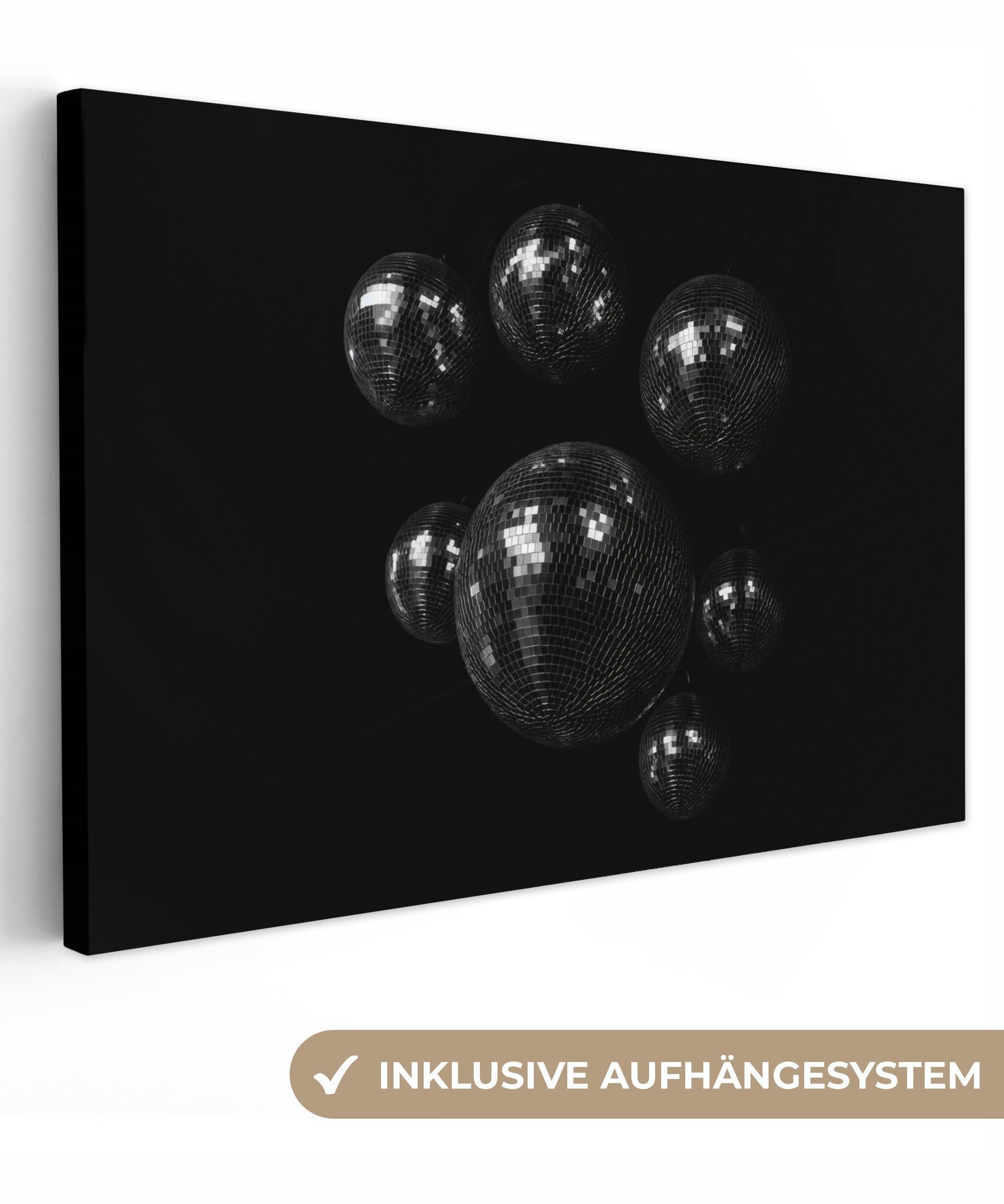 OneMillionCanvasses® Leinwandbild Disco-Kugeln - Minimalistisch - günstig online kaufen
