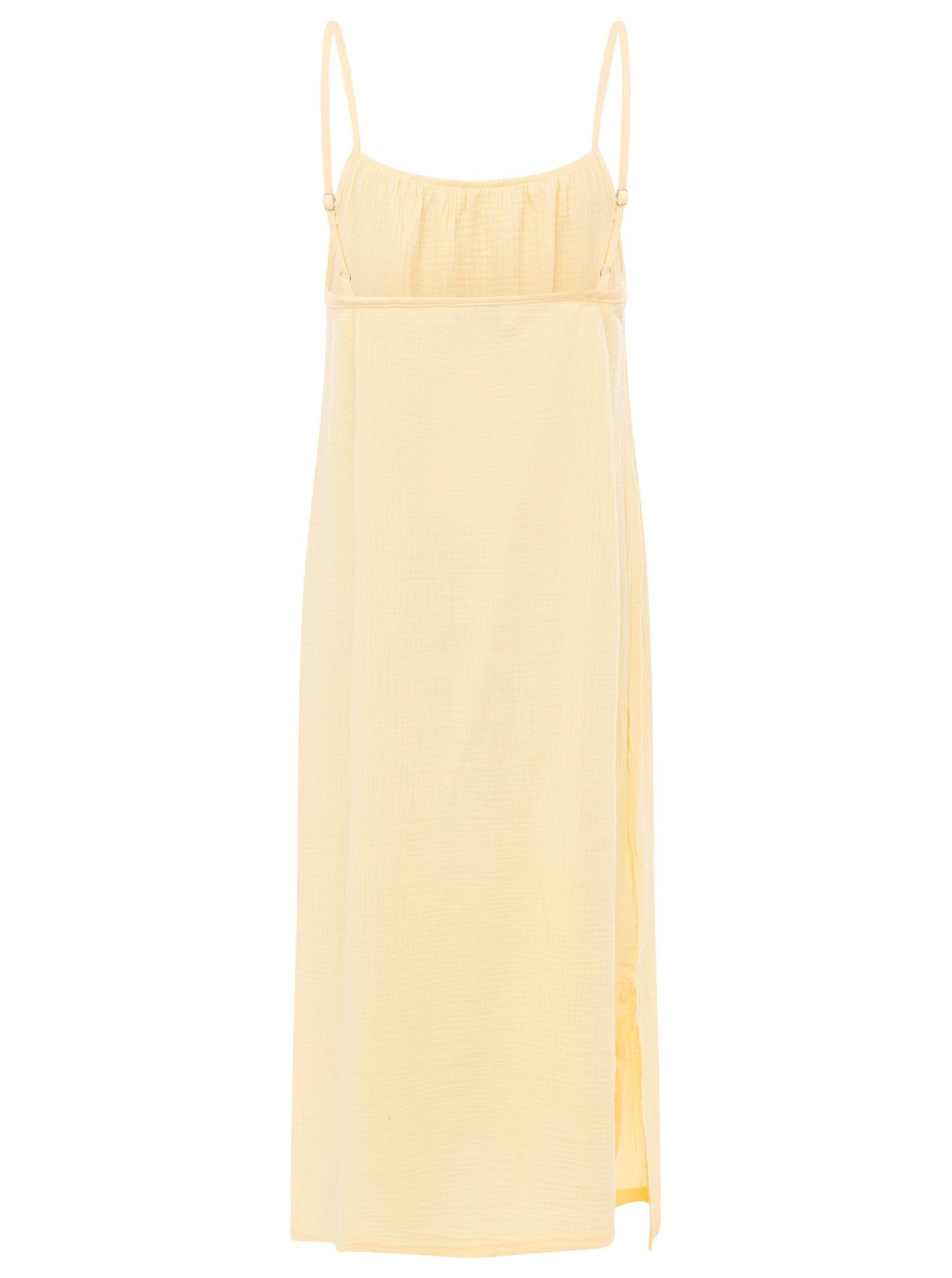 Zwillingsherz Trägerkleid Baumwoll Maxi Musselin "Uni" – Bild 2 von 3