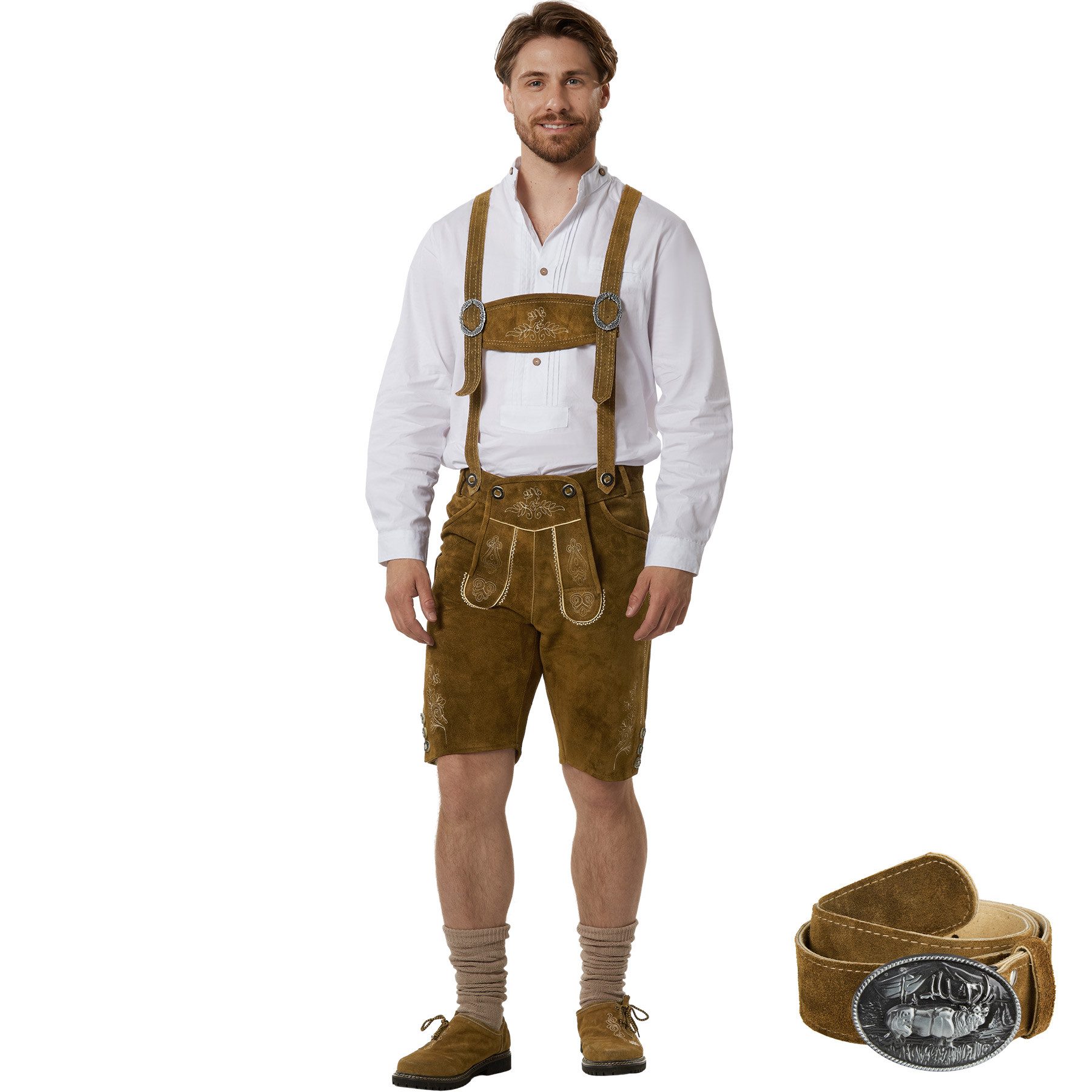 dressforfun Trachtenlederhose Kurze Lederhose günstig online kaufen