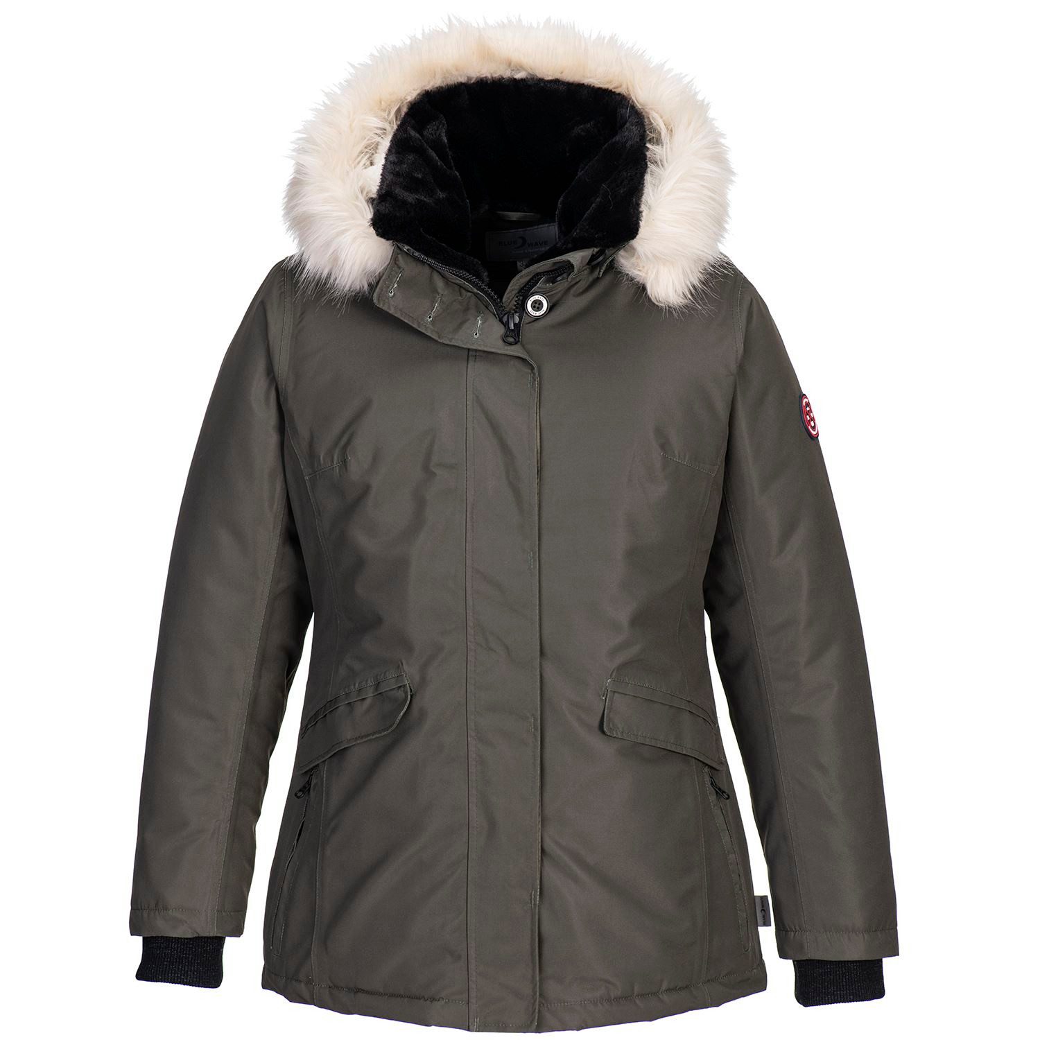 Blue Wave Outdoorjacke BLUE WAVE Jacke Lisa mti Kapuze Oliv