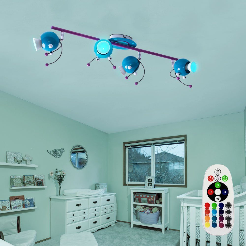 Leuchtmittel inklusive, Dekolicht, Farbwechsel, Decken Fernbedienung Lampe Kinder Zimmer Spots etc-shop Warmweiß, verstellbar