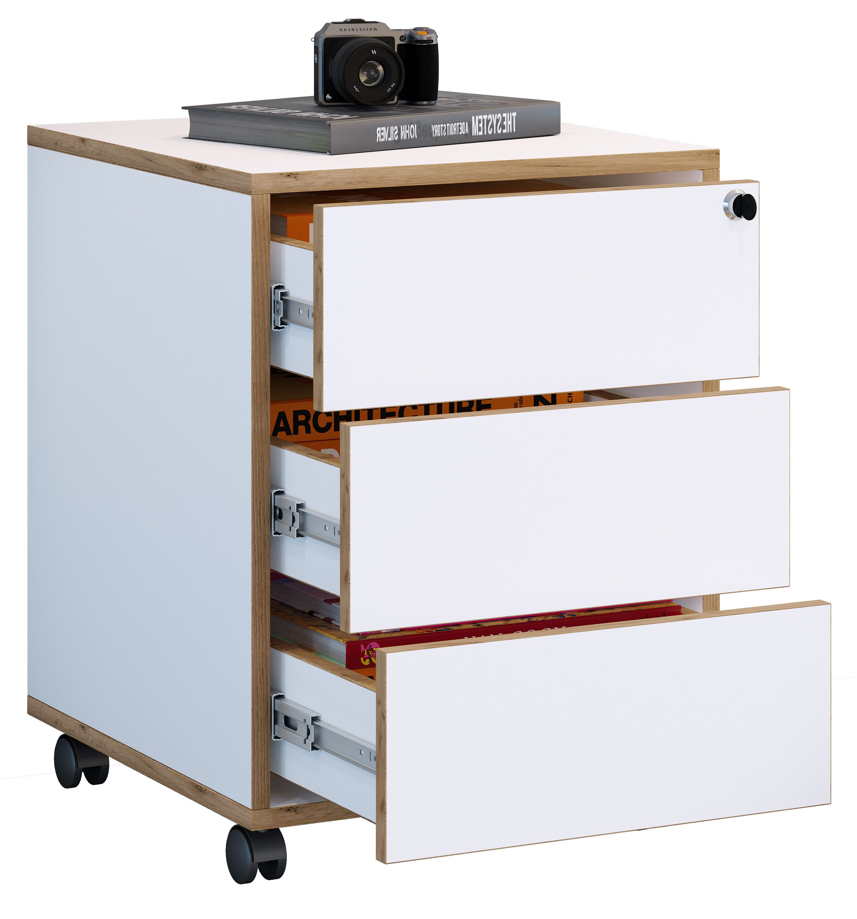 VCM Rollcontainer Holz Rollcontainer Bürocontainer Salia günstig online kaufen