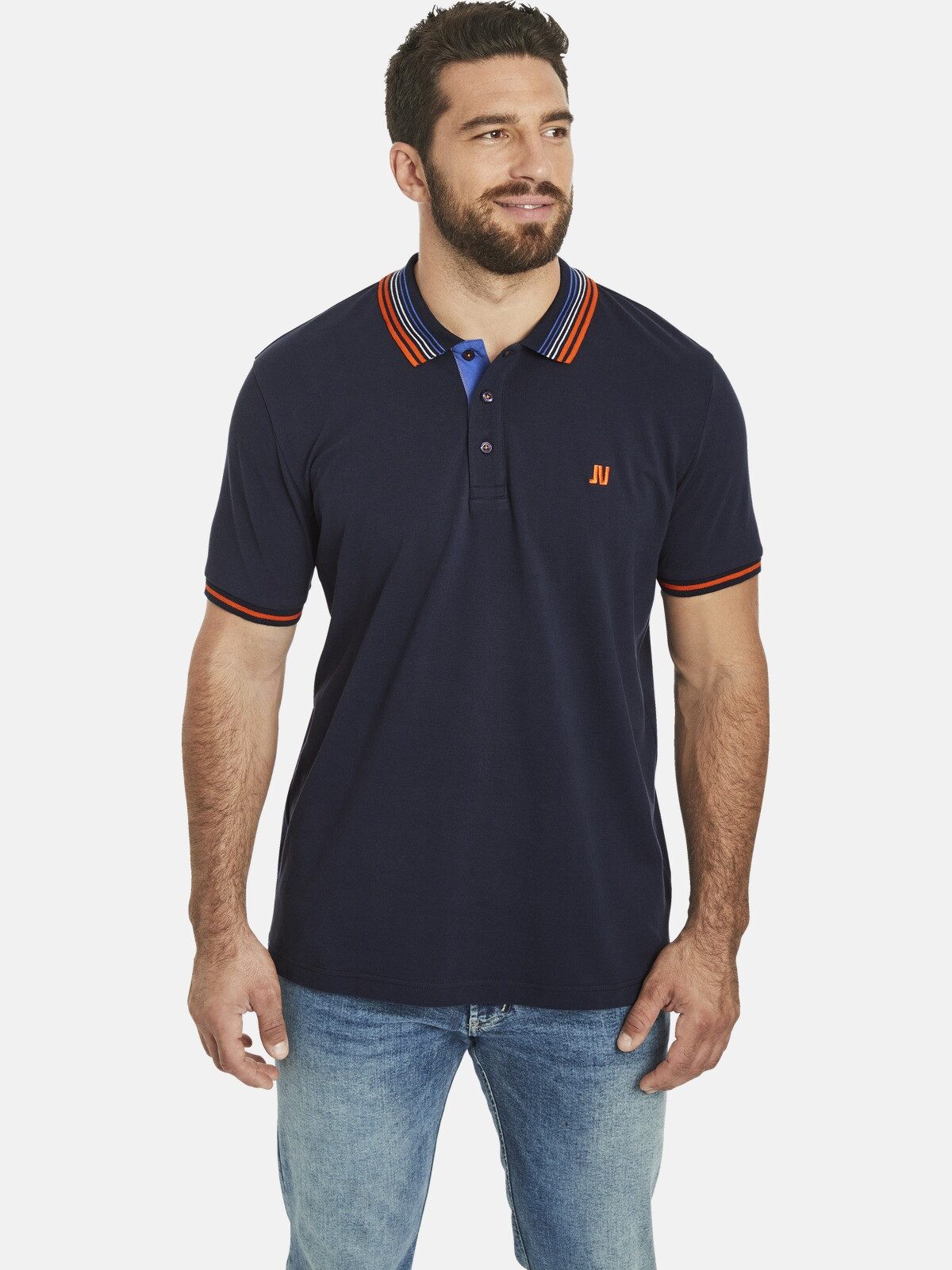 Jan Vanderstorm Poloshirt VOLKBERT aus weichem Baumwoll-Piqué