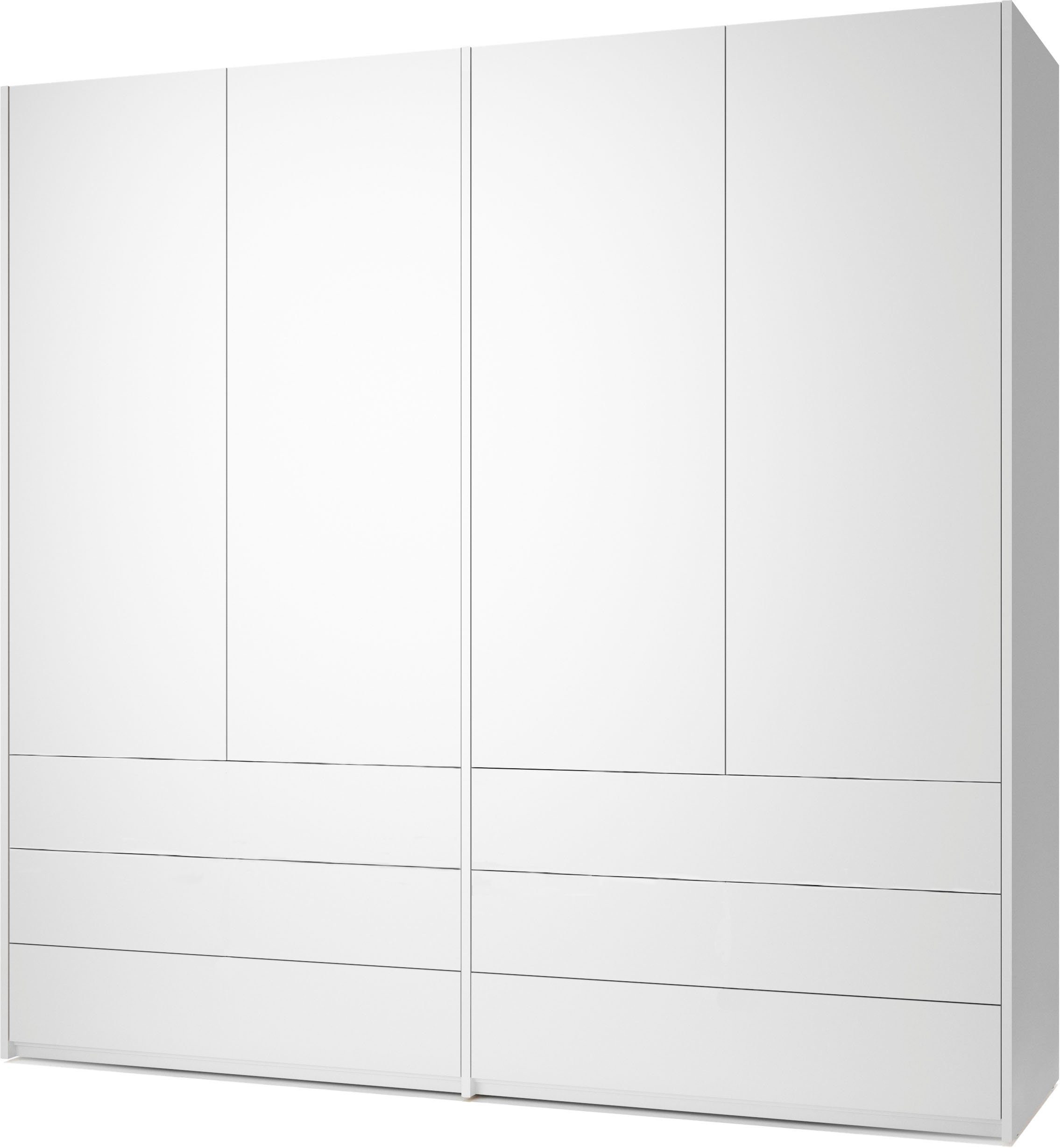 LIVING 6 Schubladen geräumiger Kleiderschrank Modular 4 Plus SMALL Müller weiß weiß Variante inklusive |