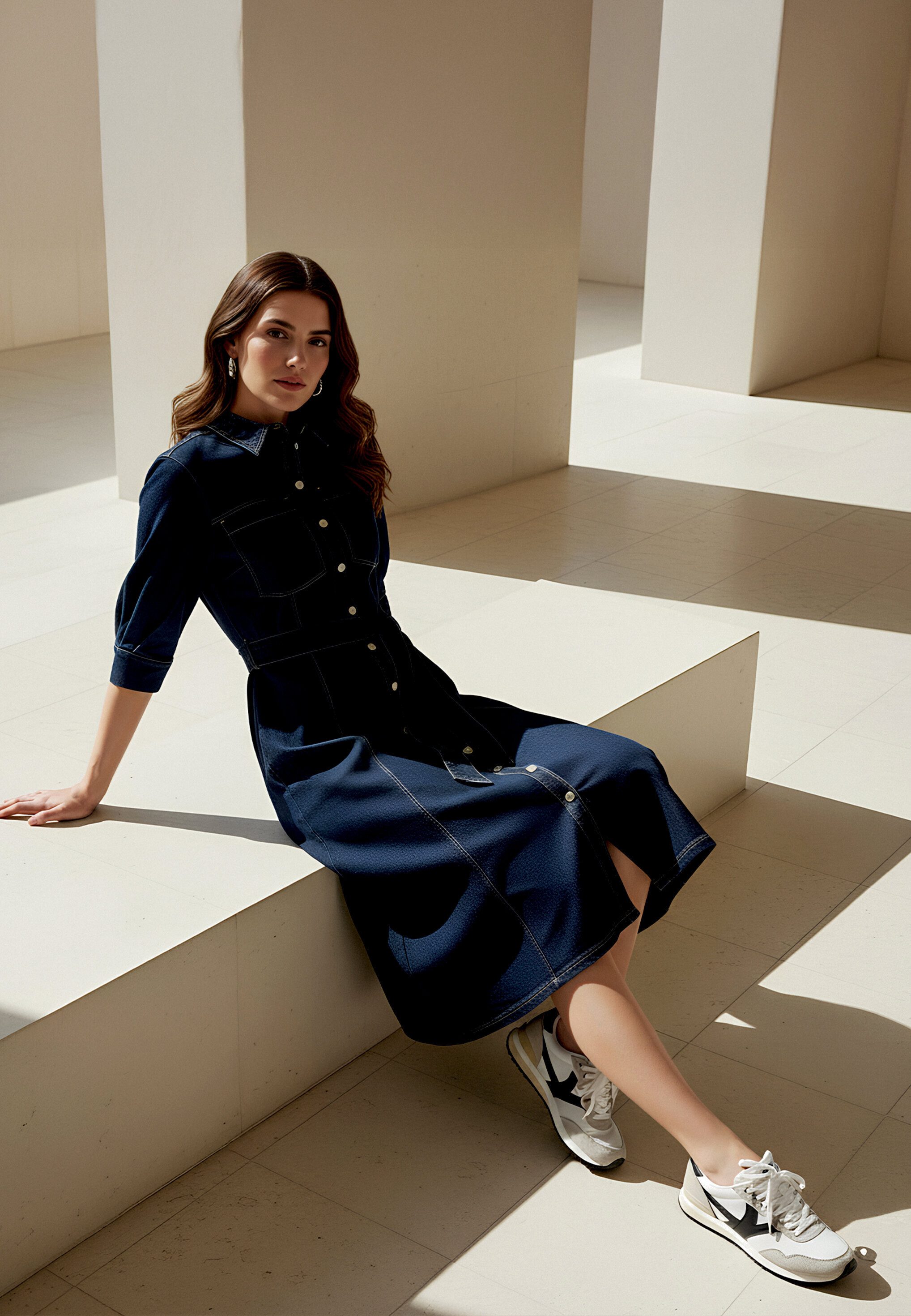 Betty Barclay Hemdblusenkleid Damen mit Knopfleiste